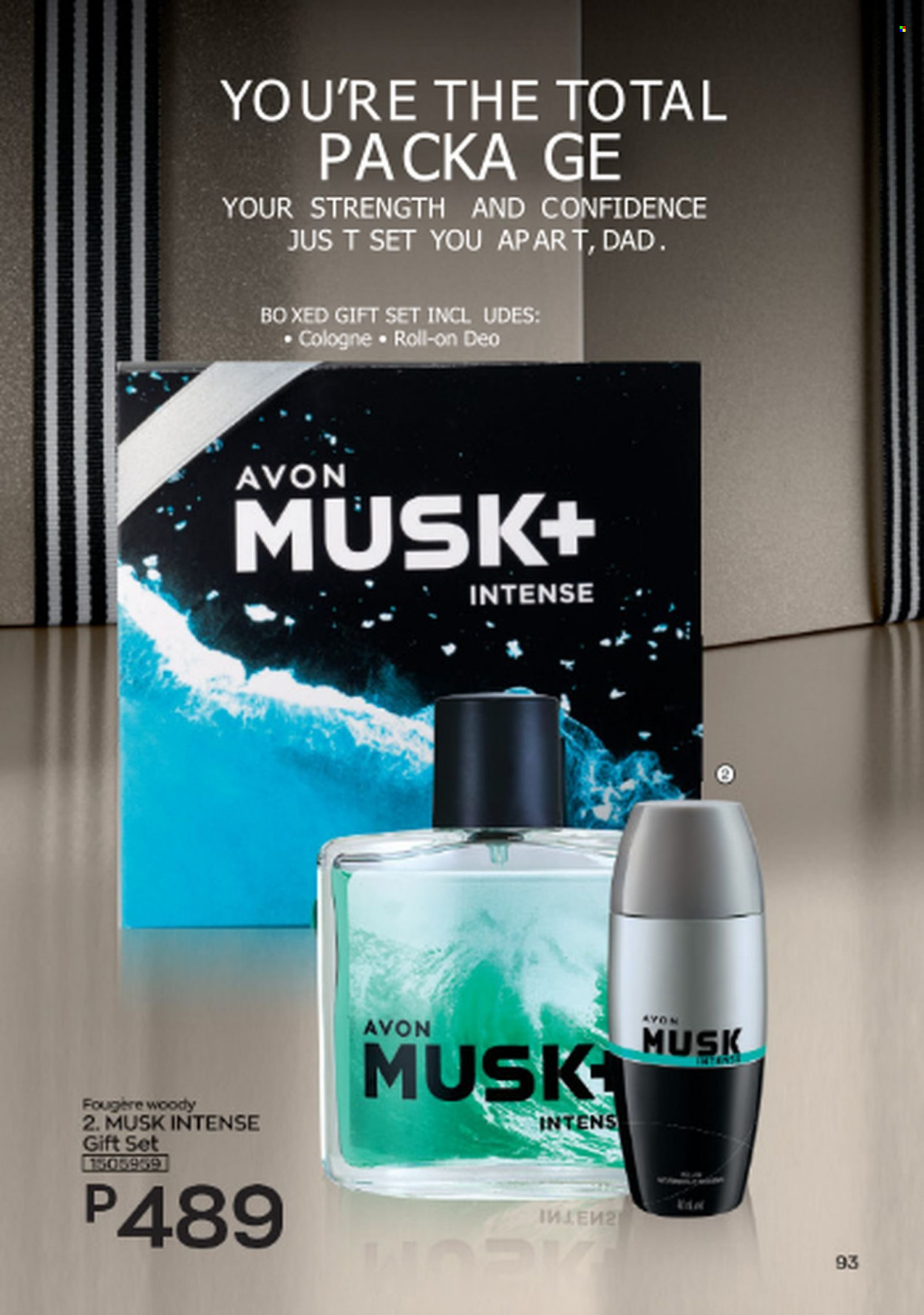 thumbnail - Avon offer  - 1.6.2023 - 30.6.2023 - Sales products - Avon, cologne, roll-on, deodorant, gift set, magnesium. Page 93.