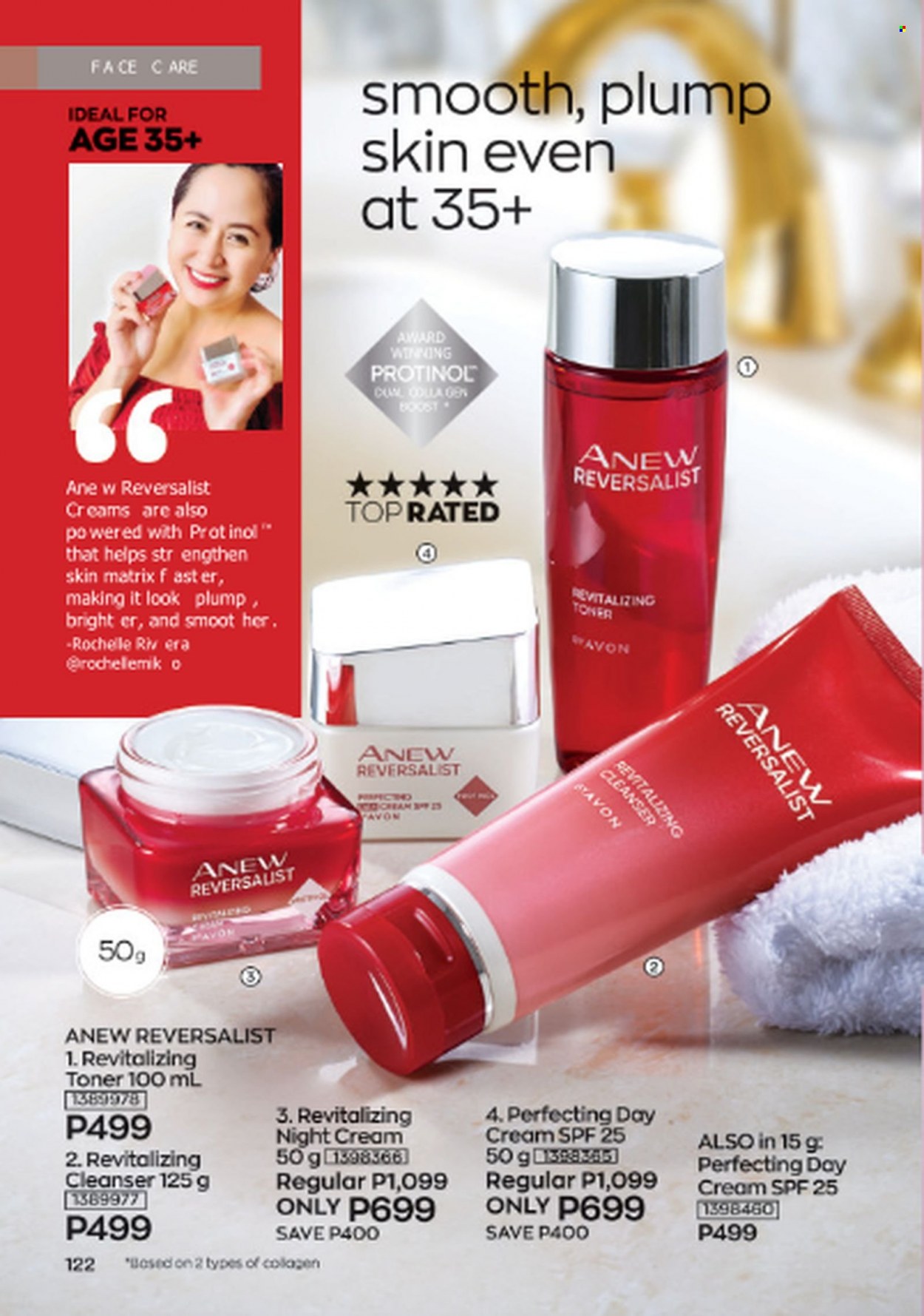 thumbnail - Avon offer  - 1.6.2023 - 30.6.2023 - Sales products - Avon, Anew, cleanser, day cream, toner, night cream. Page 122.