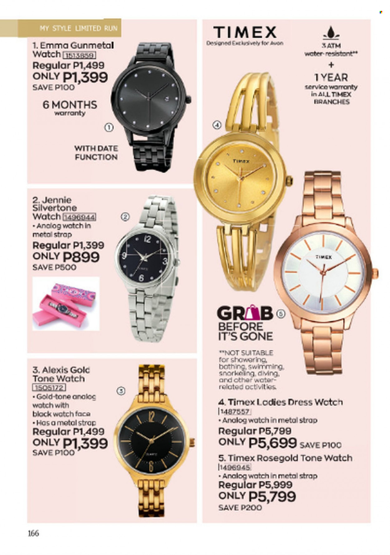 thumbnail - Avon offer  - 1.6.2023 - 30.6.2023 - Sales products - Avon, watch. Page 166.