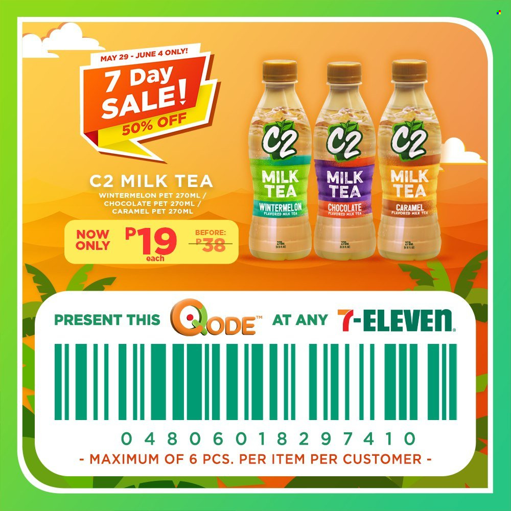 thumbnail - 7 Eleven offer  - 29.5.2023 - 4.6.2023 - Sales products - milk, flavoured milk, chocolate, caramel, tea. Page 5.