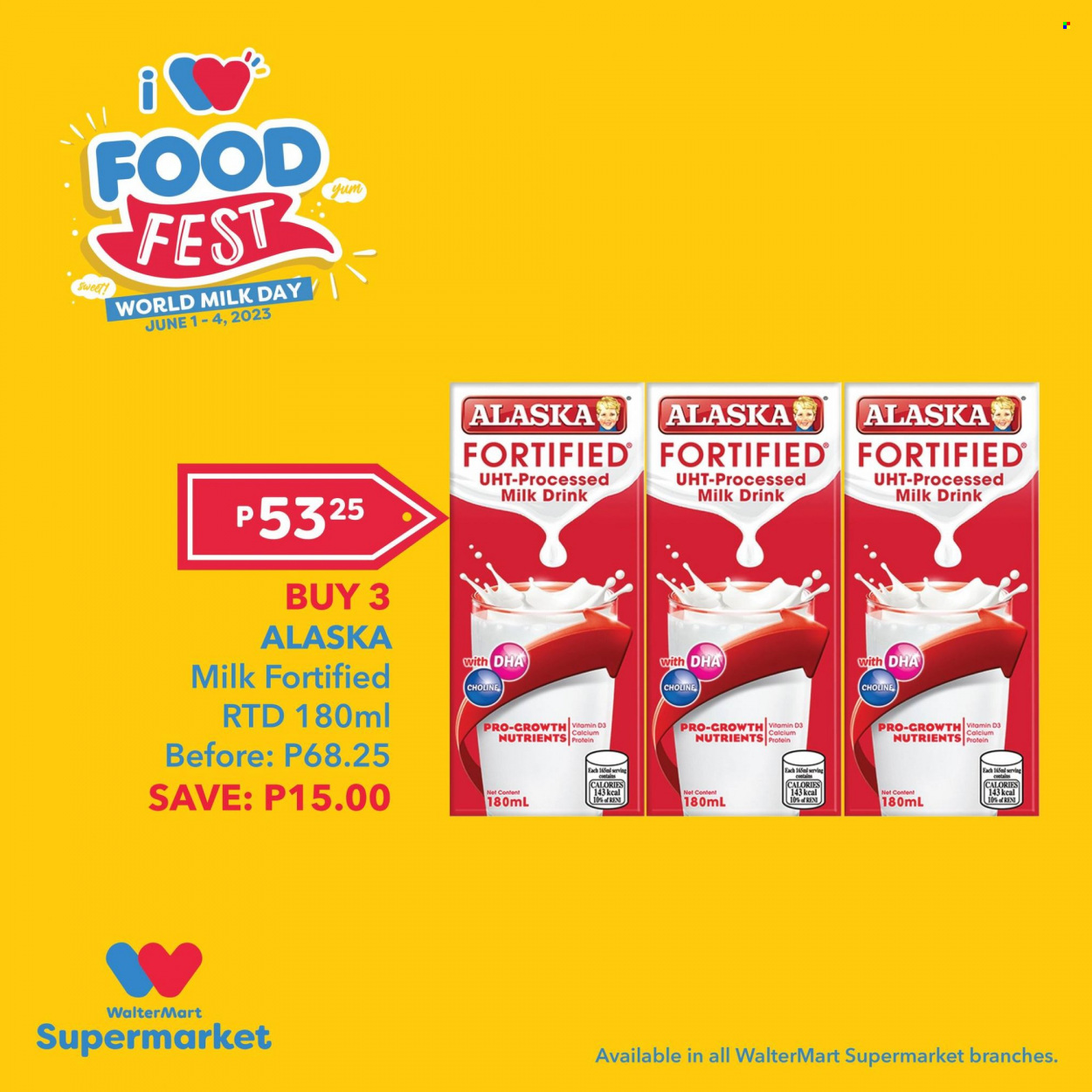 thumbnail - Walter Mart offer  - 1.6.2023 - 4.6.2023 - Sales products - milk, calcium, vitamin D3. Page 6.
