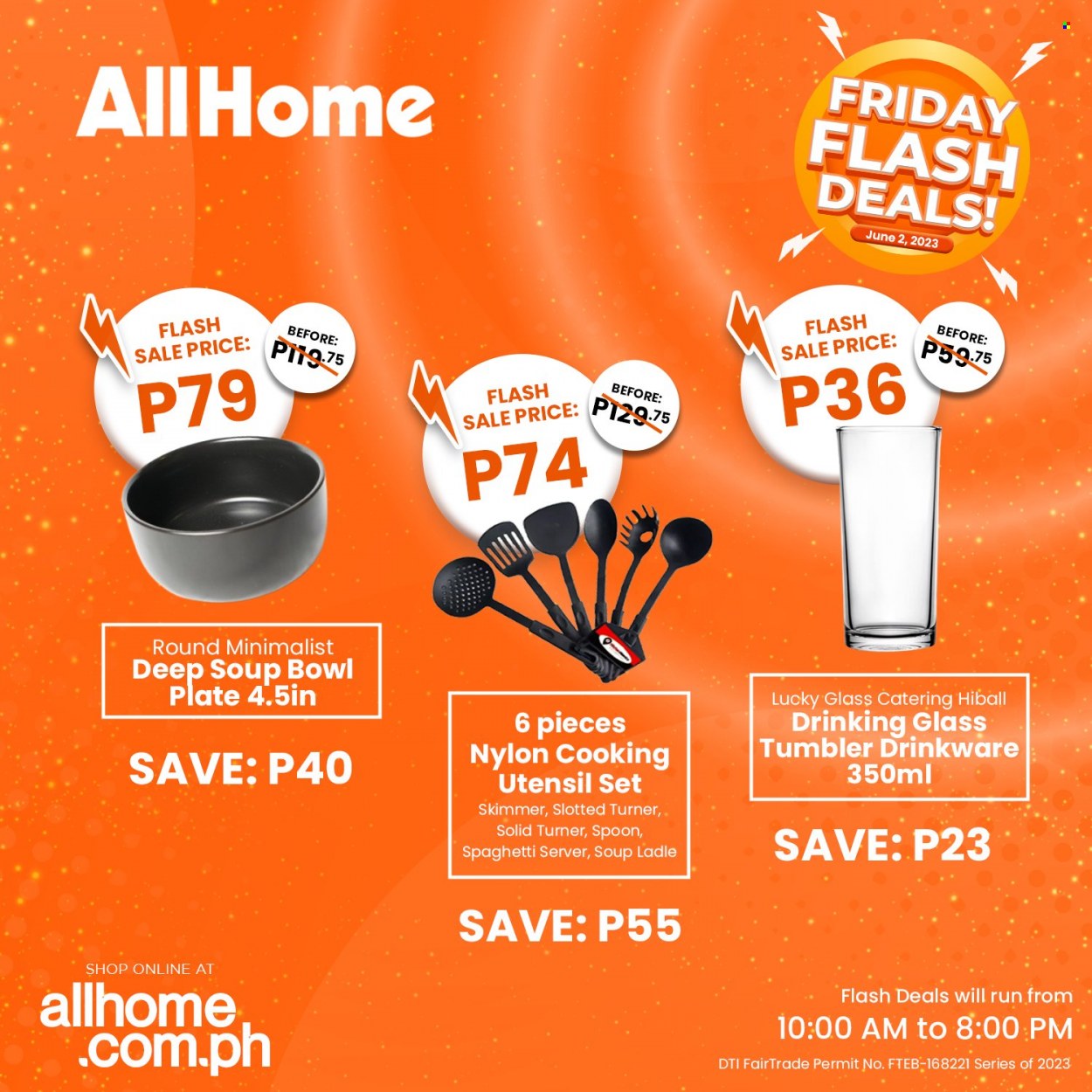thumbnail - AllHome offer  - 2.6.2023 - 2.6.2023 - Sales products - drinkware, spoon, tumbler, plate, serving bowl, bowl. Page 2.