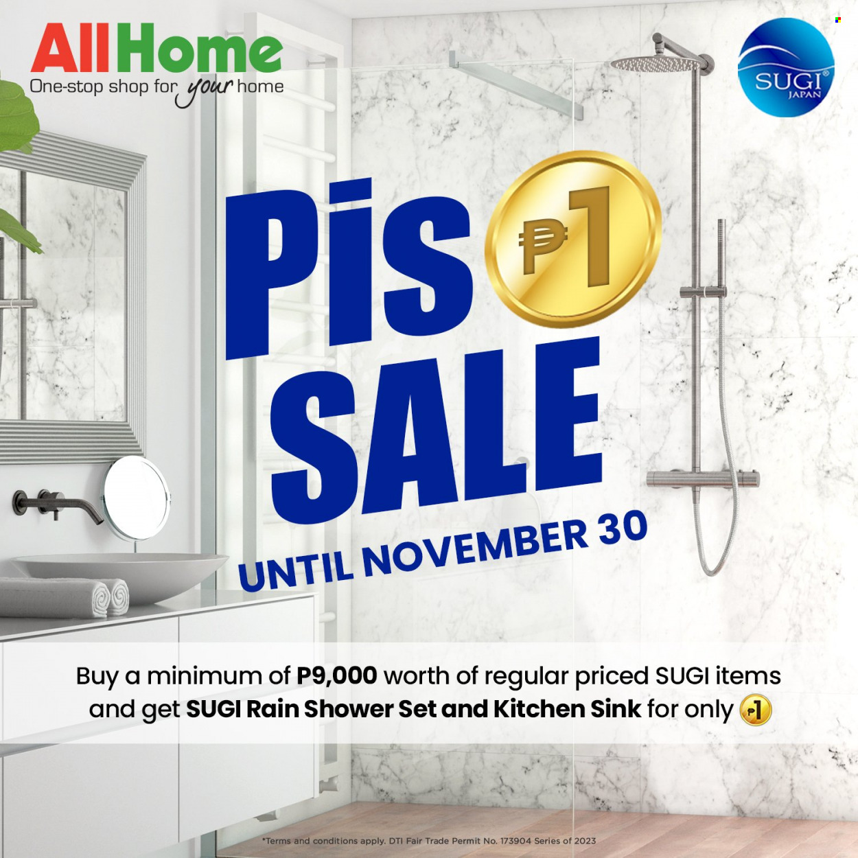 thumbnail - AllHome offer  - 1.11.2023 - 30.11.2023 - Sales products - sink. Page 1.