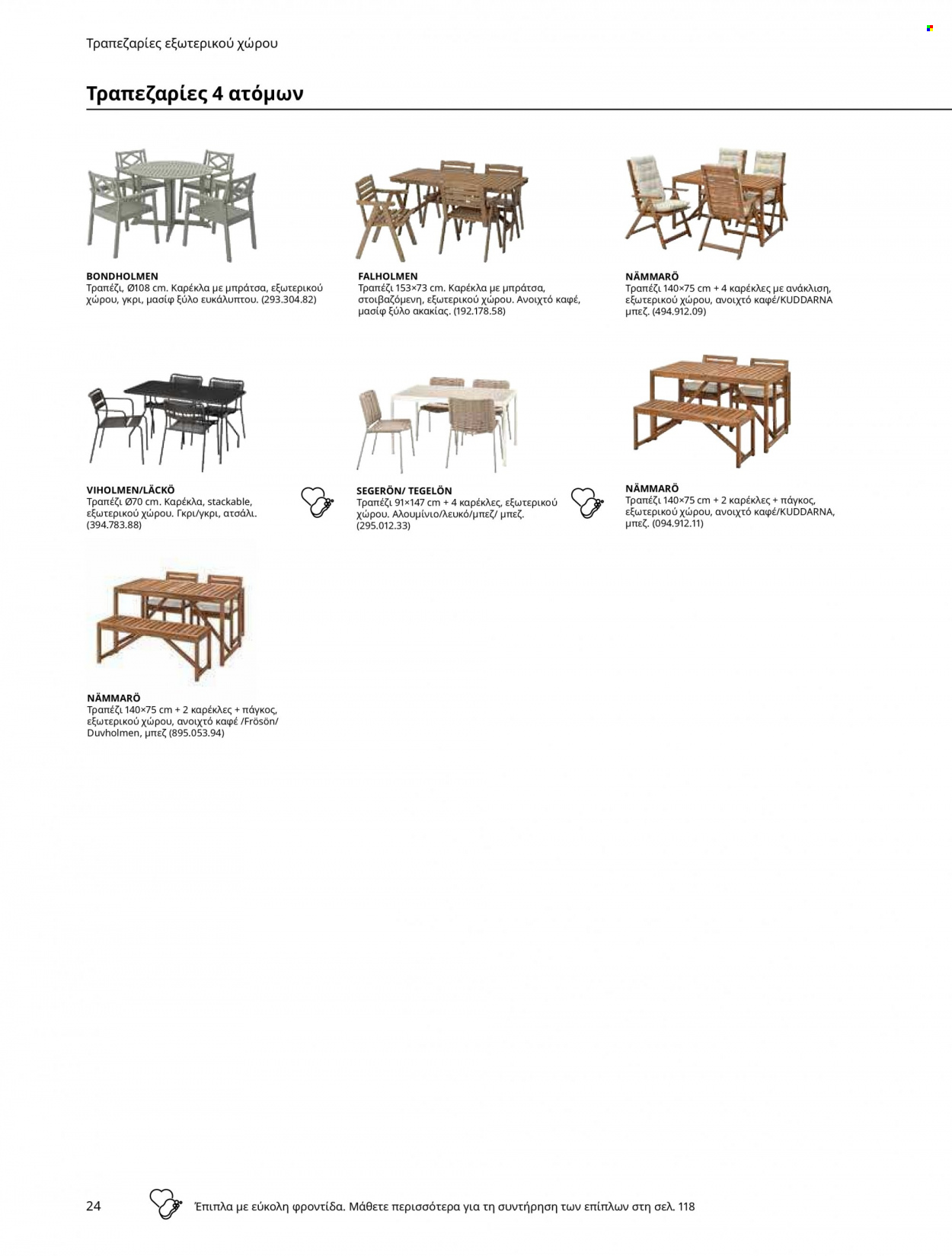 thumbnail - Φυλλάδια IKEA - Εκπτωτικά προϊόντα - πάγκος, τραπέζι, καρέκλα, αδιάβροχο. Σελίδα 24.