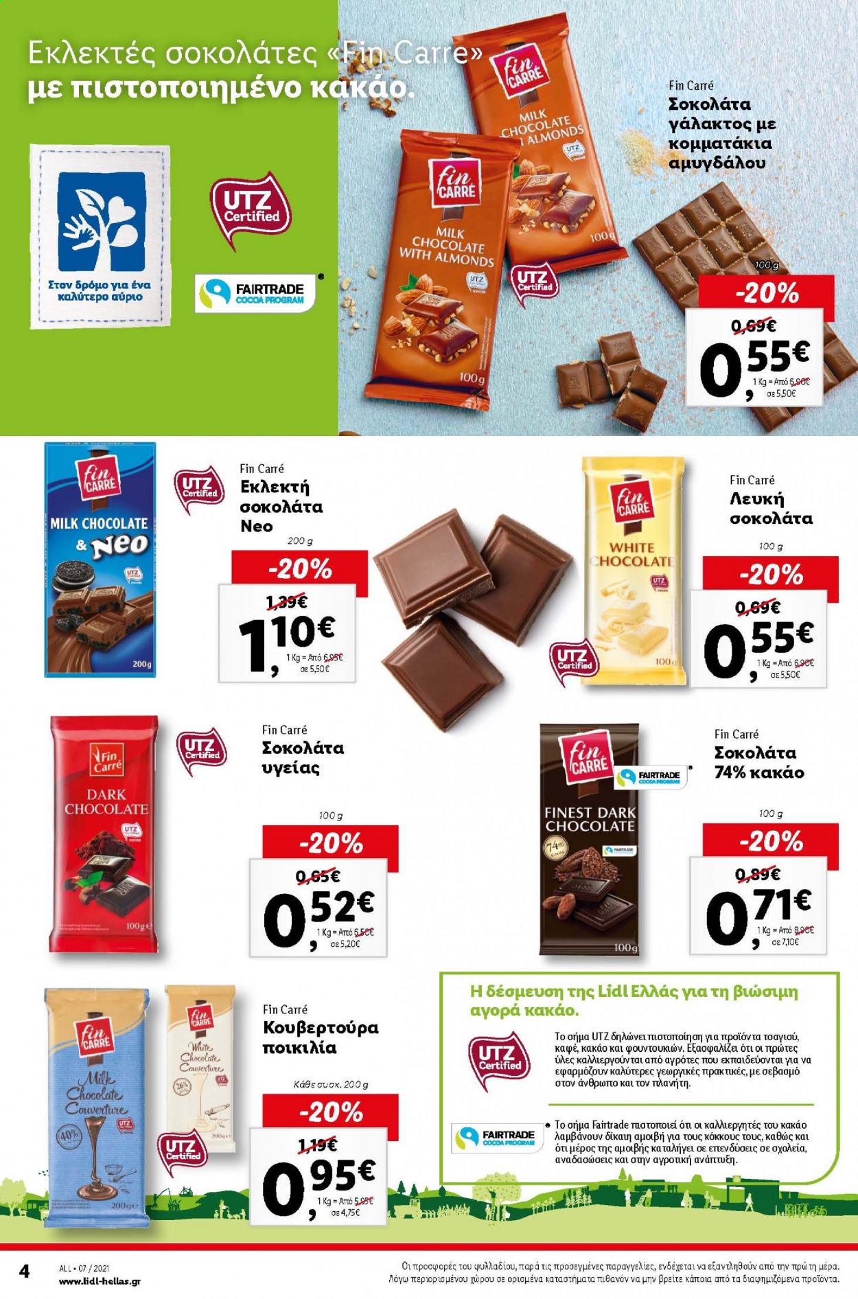 thumbnail - Φυλλάδια Lidl - 15.02.2021 - 20.02.2021 - Εκπτωτικά προϊόντα - Fairtrade, λευκή σοκολάτα, σοκολάτα, κακάο. Σελίδα 4.