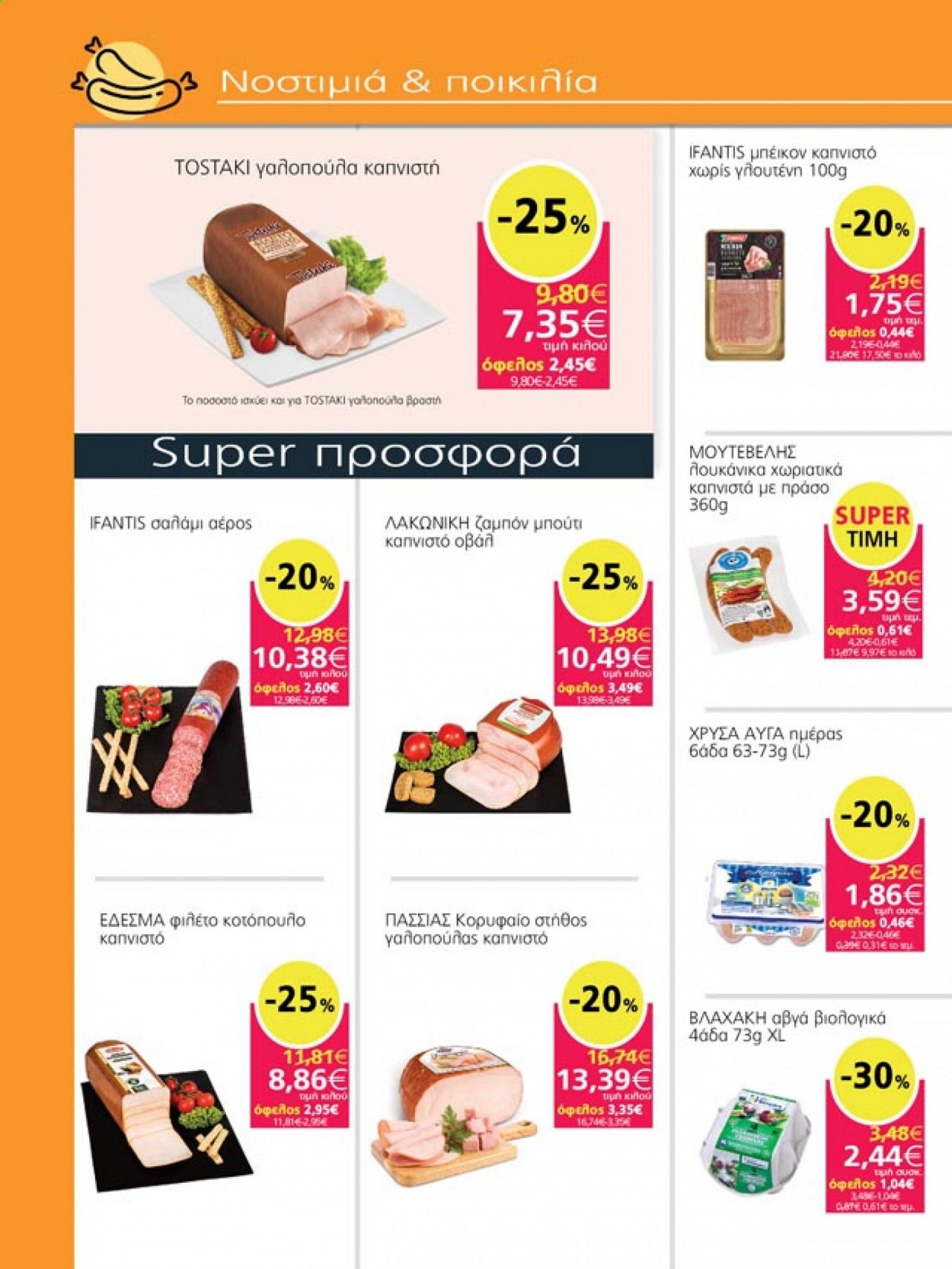 thumbnail - Φυλλάδια My market - 24.02.2021 - 09.03.2021 - Εκπτωτικά προϊόντα - γαλοπούλα, γαλοπούλα καπνιστή, ζαμπόν, σαλάμι, μπέικον, λουκάνικο, αυγά. Σελίδα 5.