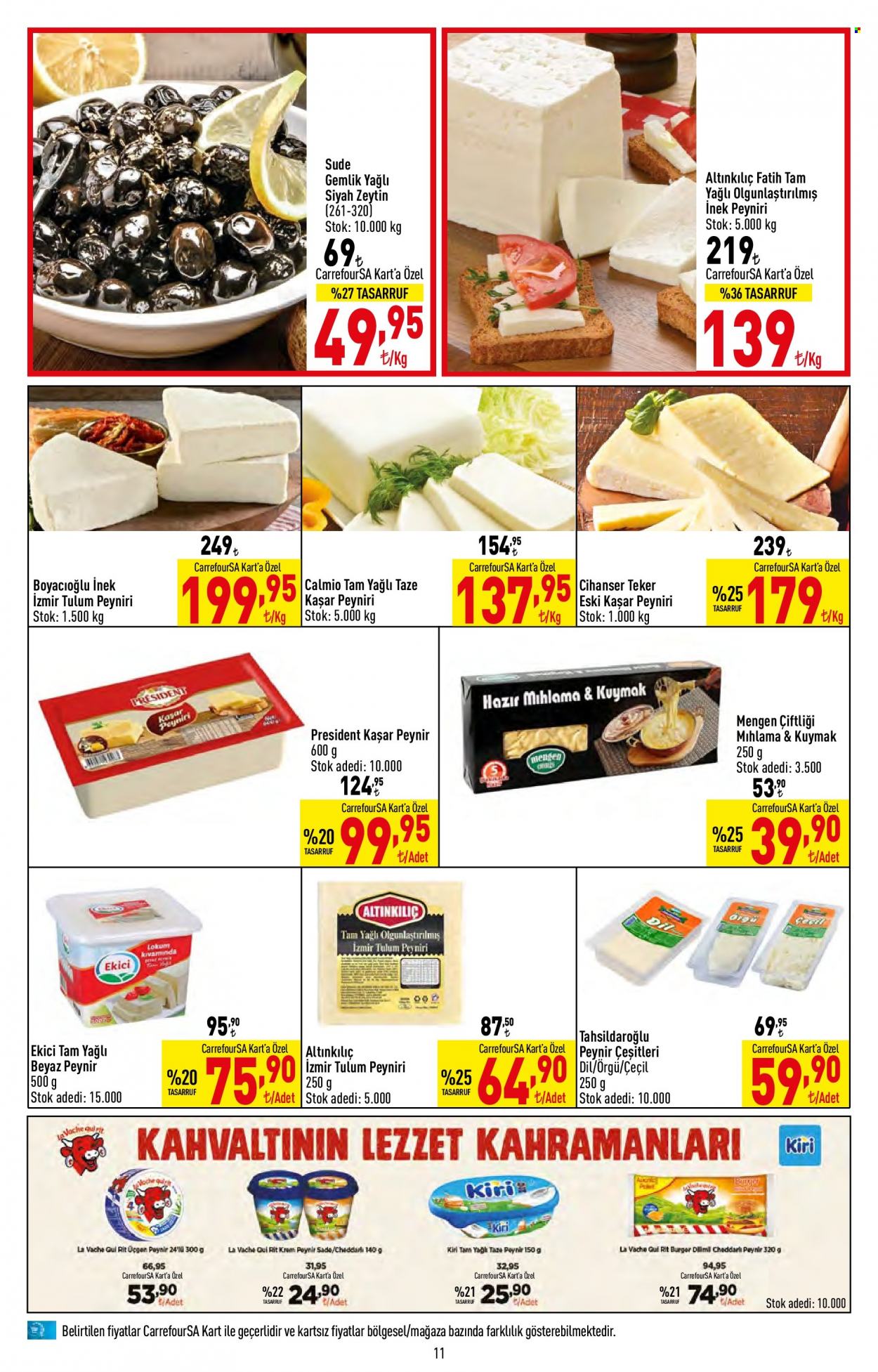 thumbnail - Carrefour aktüel ürünler, broşür  - 11.17.2022 - 11.30.2022 - Satıştaki ürünler - Tahsildaroglu, peynir, kaşar peyniri, beyaz peynir, boyacioğlu, Cihanser, Ekici, eski kaşar, siyah zeytin, zeytin, tulum. Sayfa 11.