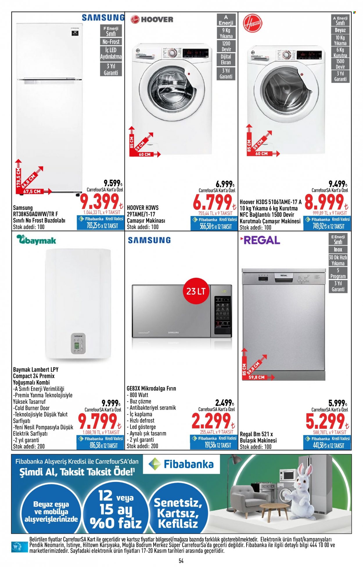 thumbnail - Carrefour aktüel ürünler, broşür  - 11.17.2022 - 11.30.2022 - Satıştaki ürünler - Samsung, buzdolabı. Sayfa 54.