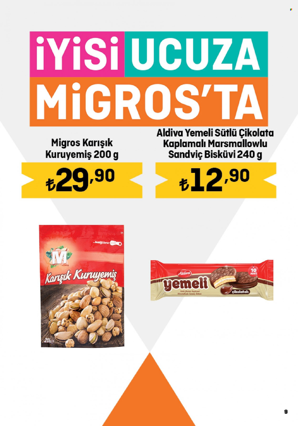 thumbnail - Migros aktüel ürünler, broşür  - 11.24.2022 - 12.7.2022 - Satıştaki ürünler - çikolata, bisküvi. Sayfa 9.