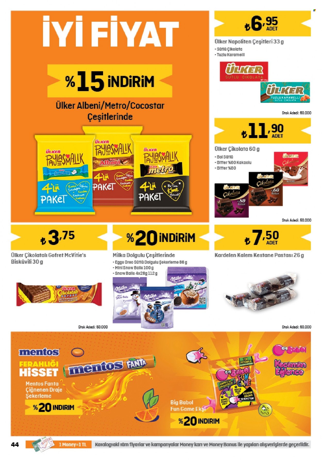 thumbnail - Migros aktüel ürünler, broşür  - 11.24.2022 - 12.7.2022 - Satıştaki ürünler - çikolata, Ülker. Sayfa 44.