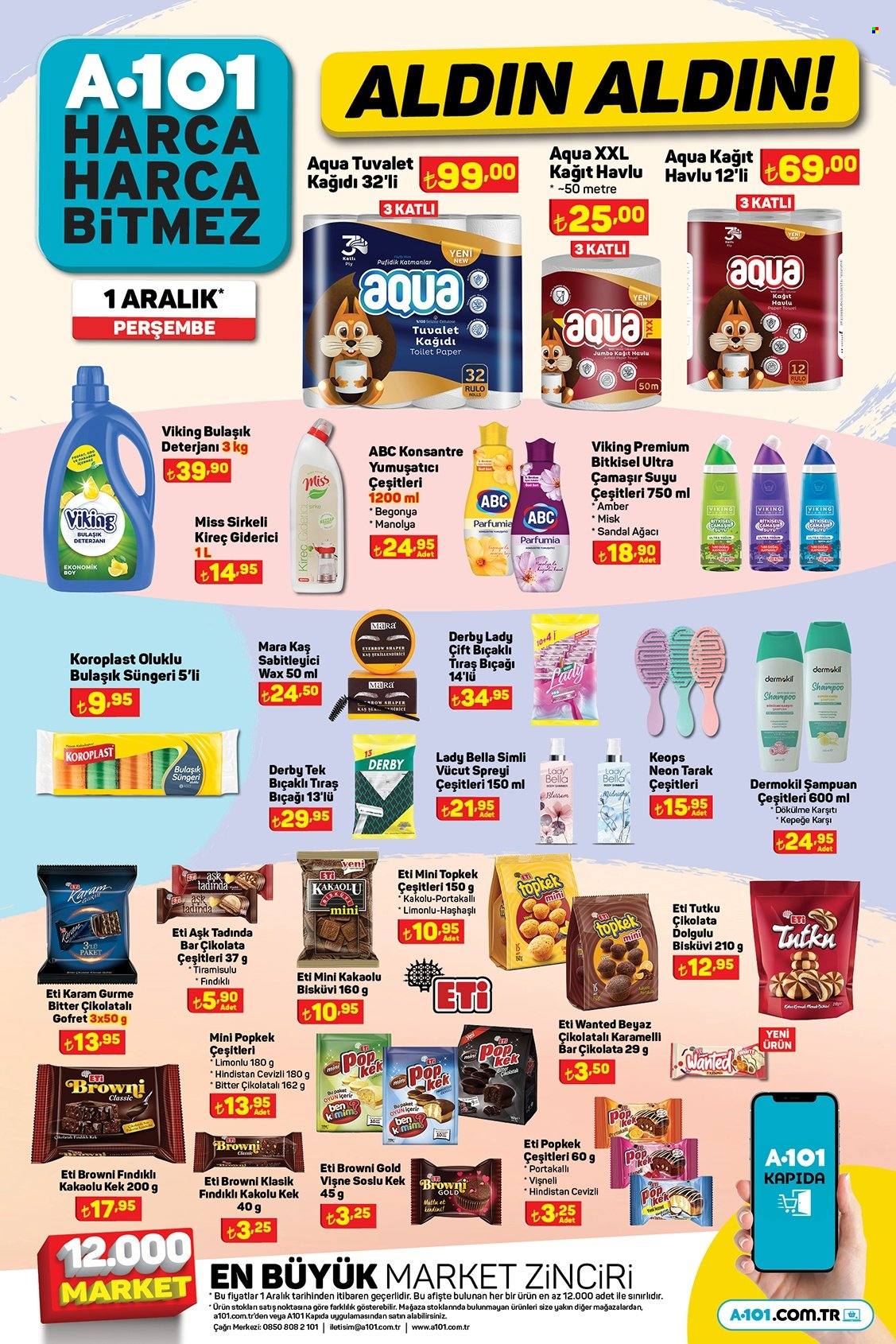 thumbnail - A101 aktüel ürünler, broşür  - 12.1.2022 - 12.10.2022 - Satıştaki ürünler - şampuan, tarak, vücut spreyi. Sayfa 10.