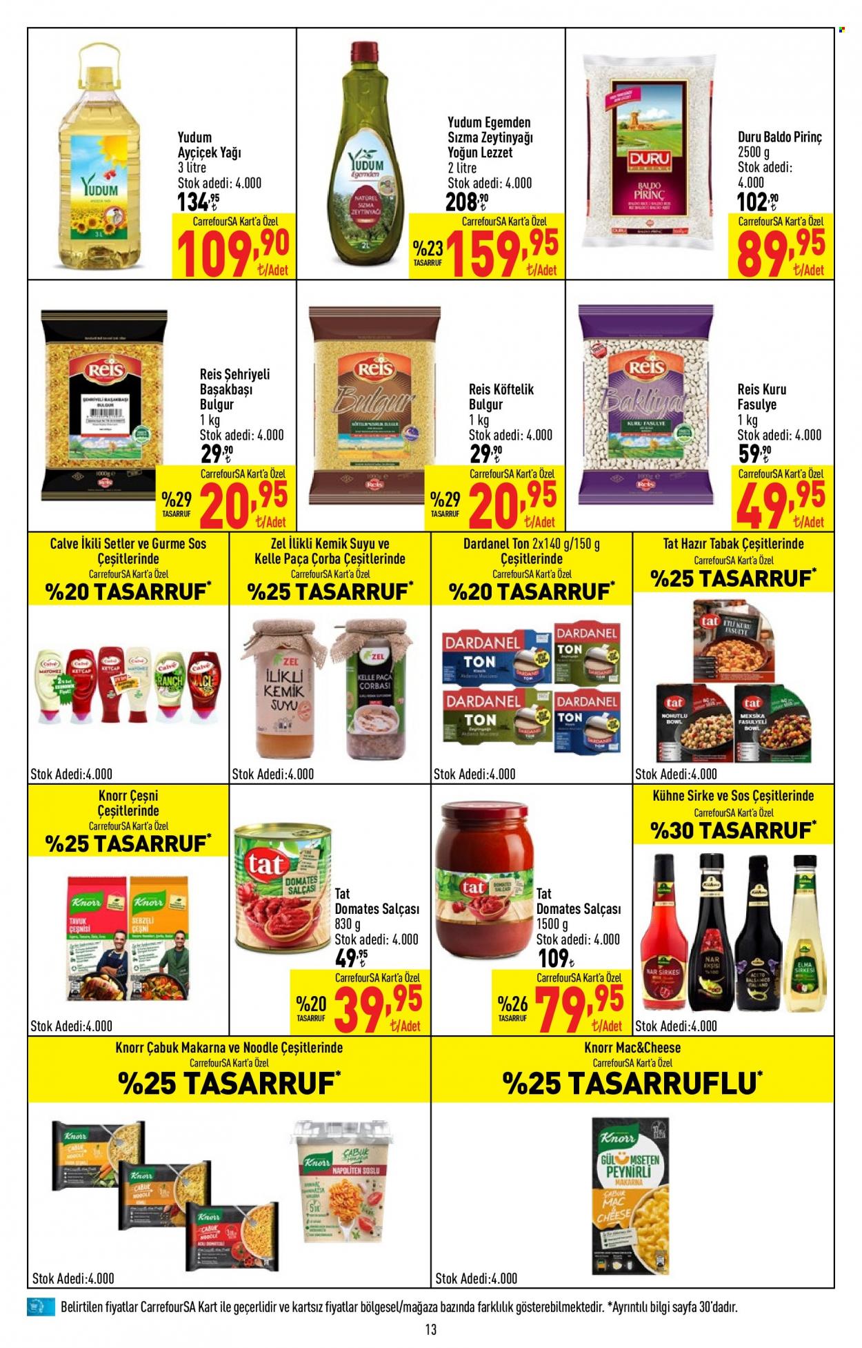 thumbnail - Carrefour aktüel ürünler, broşür  - 12.1.2022 - 12.14.2022 - Satıştaki ürünler - makarna, çorba, Calve, domates salça, yağı, ayçiçek yağı. Sayfa 13.