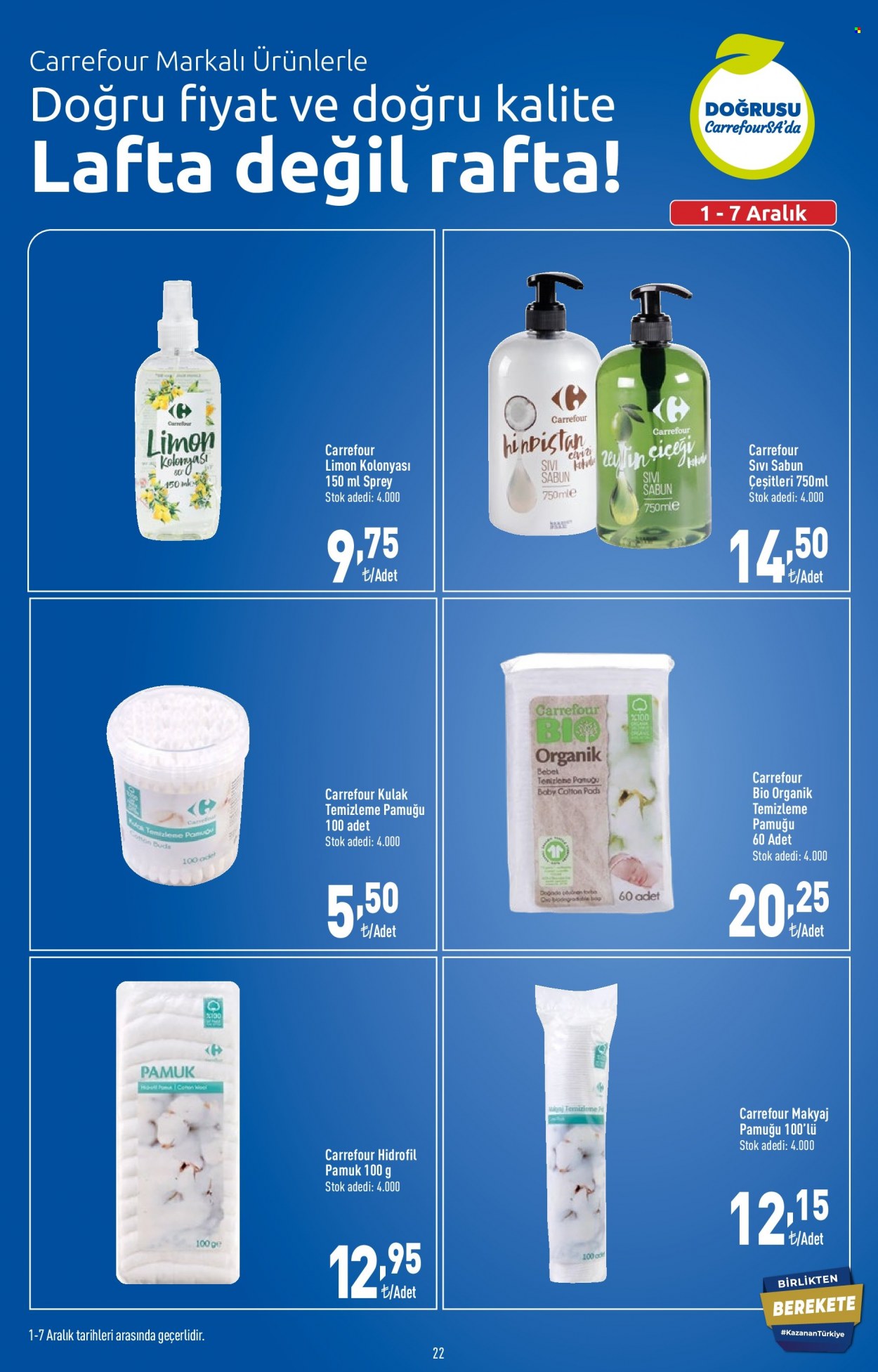 thumbnail - Carrefour aktüel ürünler, broşür  - 12.1.2022 - 12.14.2022 - Satıştaki ürünler - limon, sabun, sıvı sabunu. Sayfa 22.