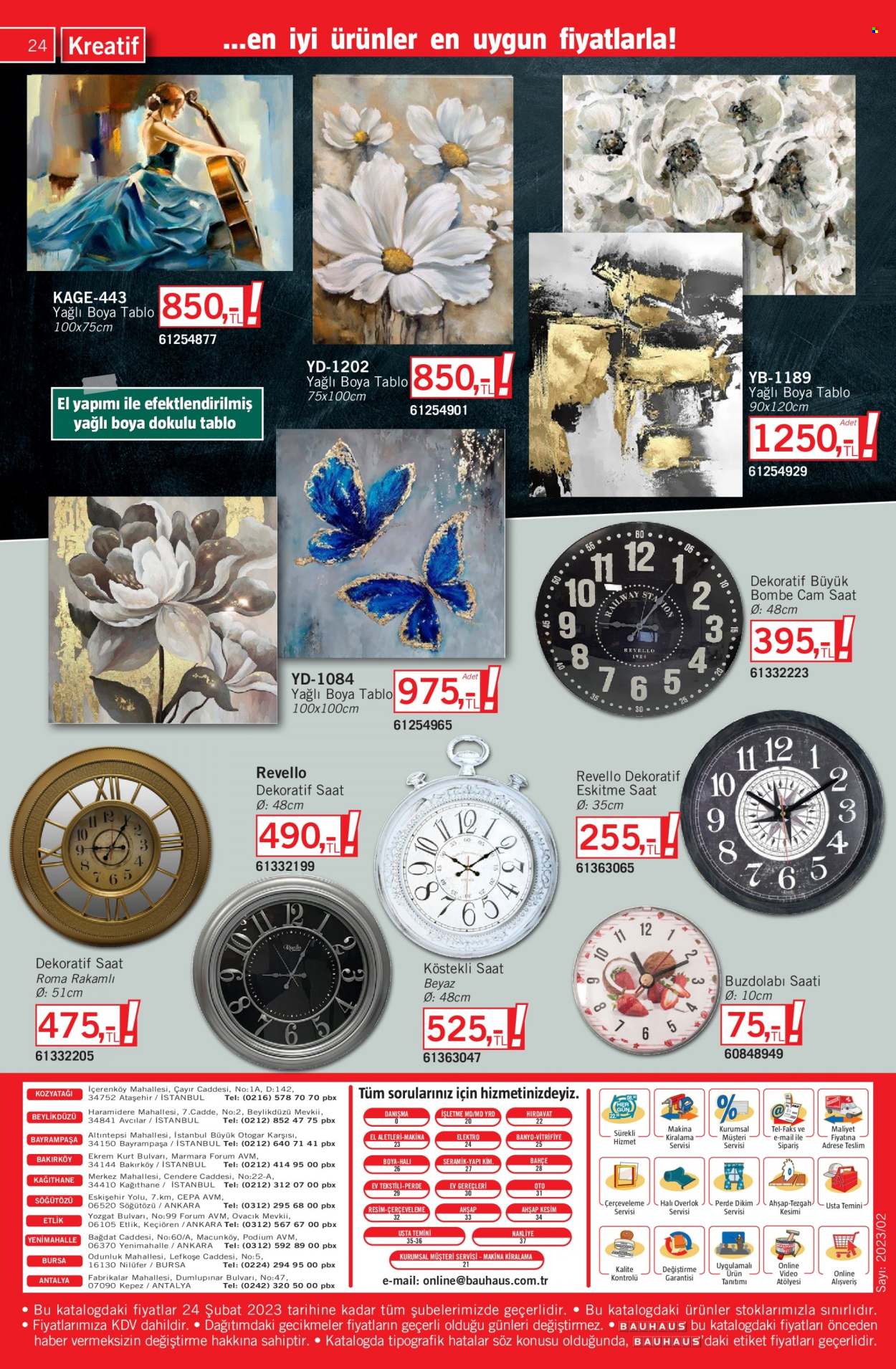 thumbnail - Bauhaus aktüel ürünler, broşür  - 1.28.2023 - 2.24.2023 - Satıştaki ürünler - saat, halılar. Sayfa 24.