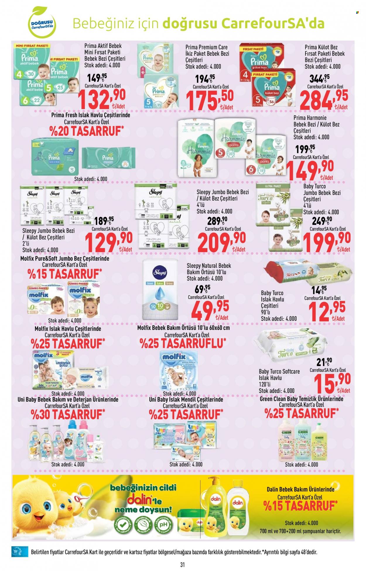 thumbnail - Carrefour aktüel ürünler, broşür  - 2.2.2023 - 2.15.2023 - Satıştaki ürünler - bebek bezi, islak havlu, külot. Sayfa 31.
