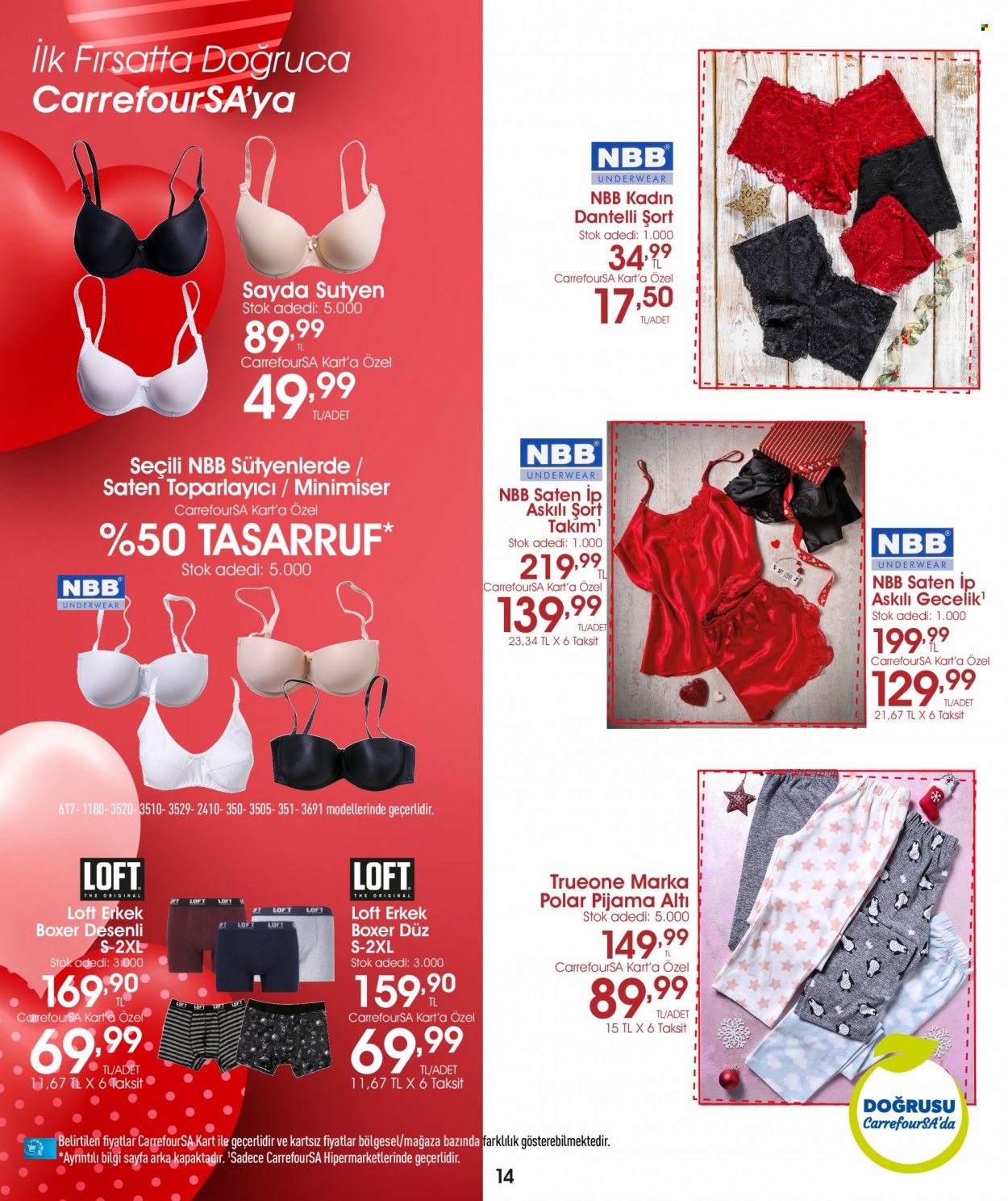 thumbnail - Carrefour aktüel ürünler, broşür  - 2.4.2023 - 2.14.2023 - Satıştaki ürünler - şort, sütyen, pijama, pijama altı. Sayfa 14.