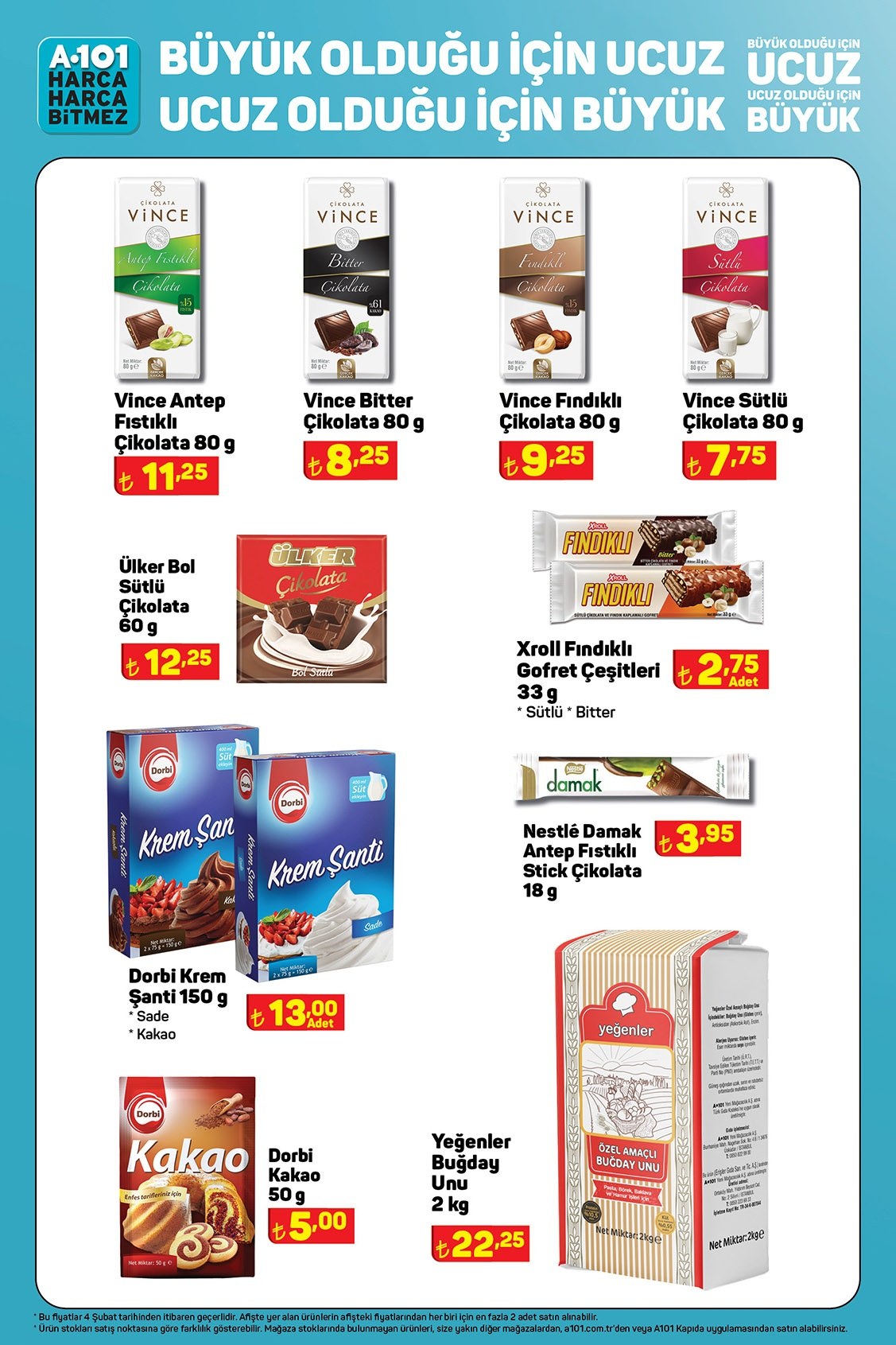 thumbnail - A101 aktüel ürünler, broşür  - 2.4.2023 - 2.17.2023 - Satıştaki ürünler - süt, kremşanti, çikolata, Ülker, Nestlé, şanti, kakao. Sayfa 8.