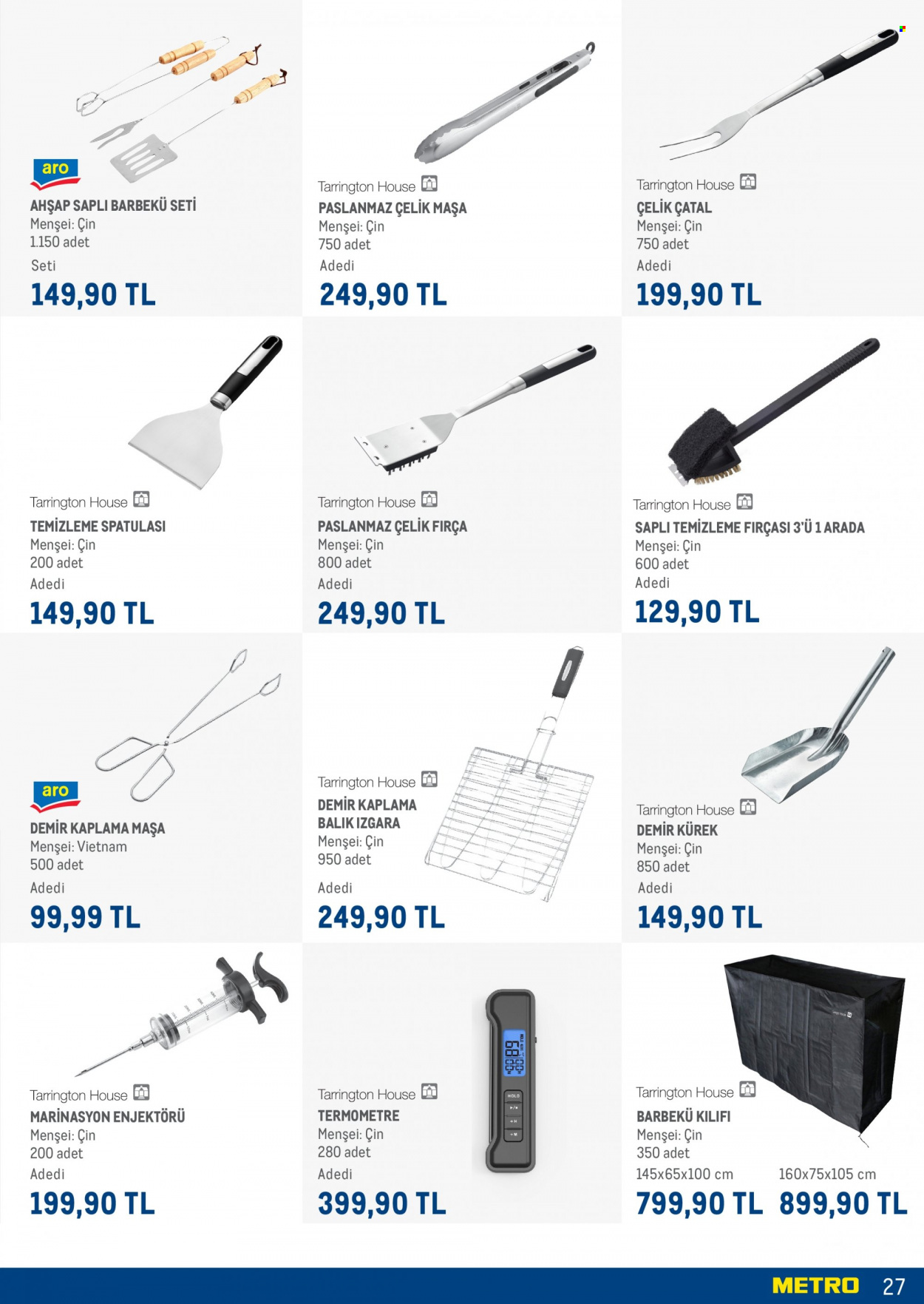 thumbnail - Metro aktüel ürünler, broşür  - 4.13.2023 - 6.30.2023 - Satıştaki ürünler - fırça, spatulası. Sayfa 27.