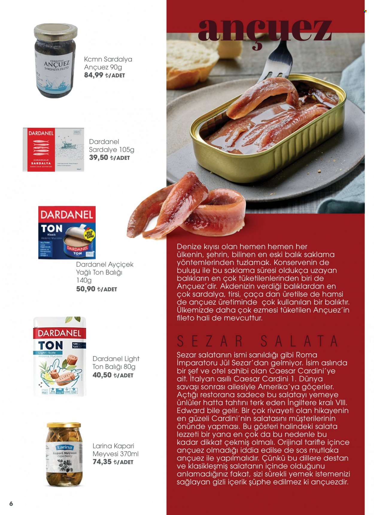 thumbnail - Carrefour Gurme aktüel ürünler, broşür  - 5.15.2023 - 5.31.2023 - Satıştaki ürünler - sardalya, hamsi, ançüez, fileto. Sayfa 6.