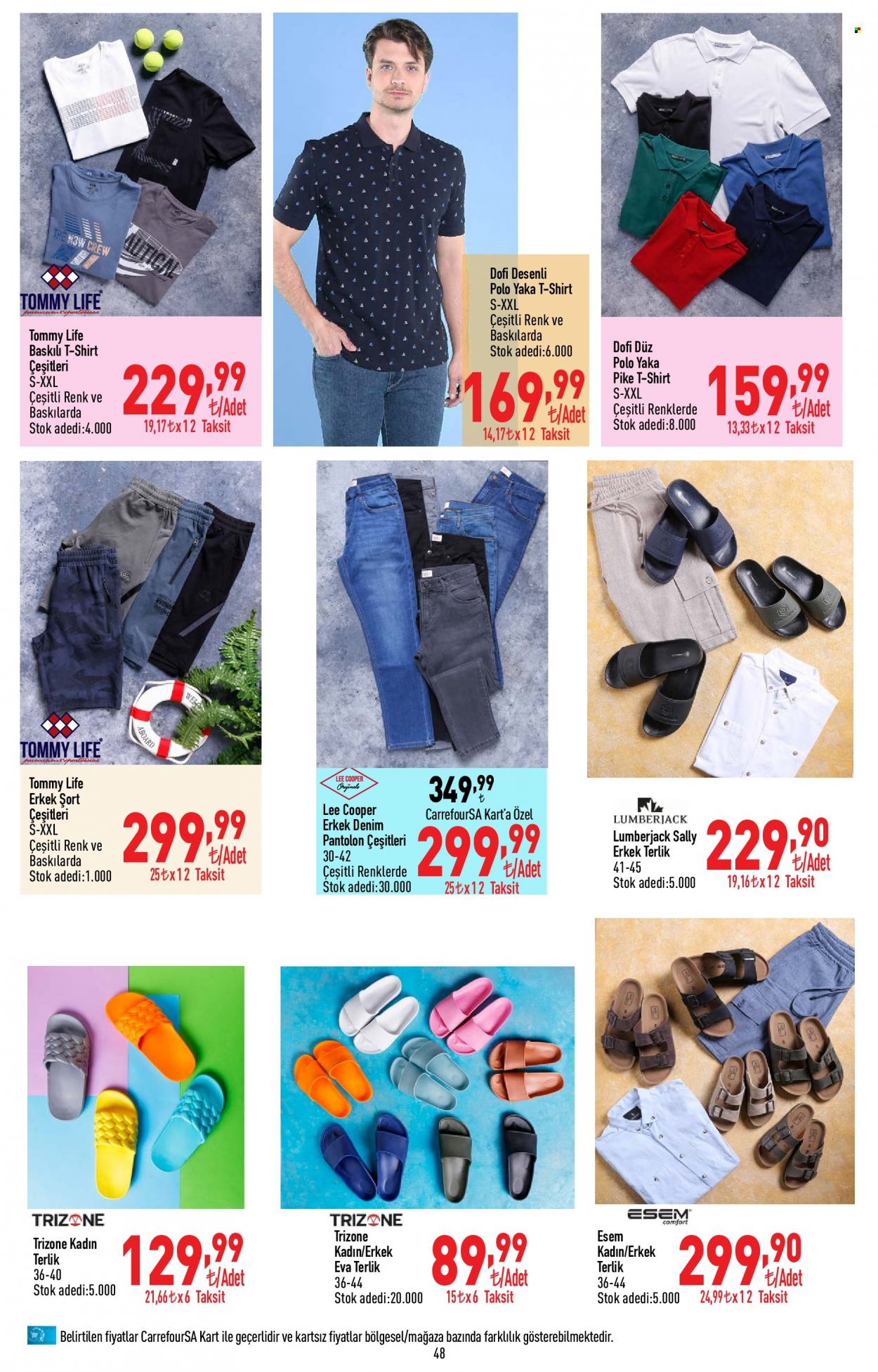 thumbnail - Carrefour aktüel ürünler, broşür  - 5.18.2023 - 5.31.2023 - Satıştaki ürünler - terlik, Esem Comfort, şort, pantolon, denim pantolon, t-shirt, polo yaka t-shirt. Sayfa 48.