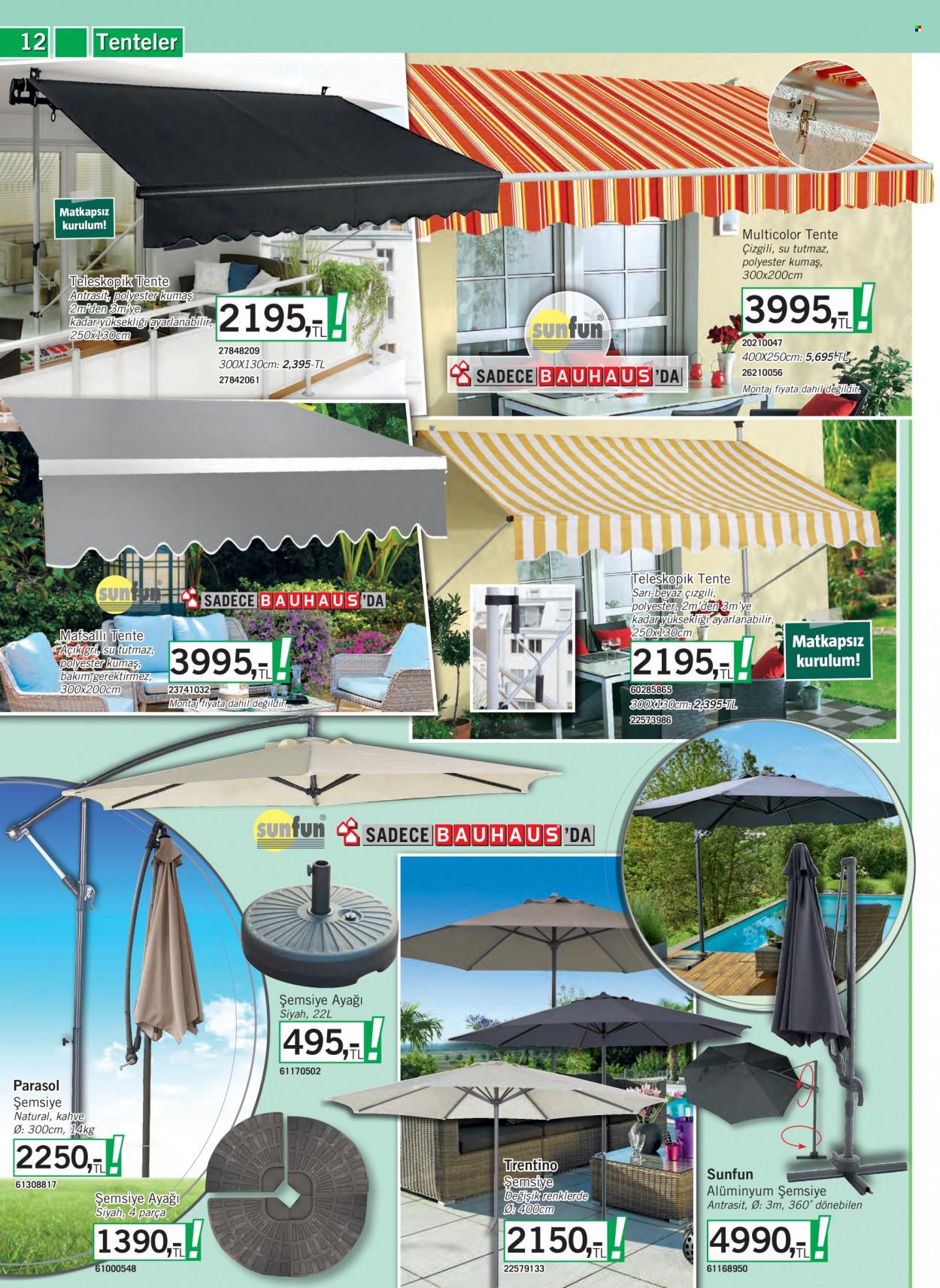 thumbnail - Bauhaus aktüel ürünler, broşür  - 5.21.2023 - 6.2.2023 - Satıştaki ürünler - şemsiye. Sayfa 12.