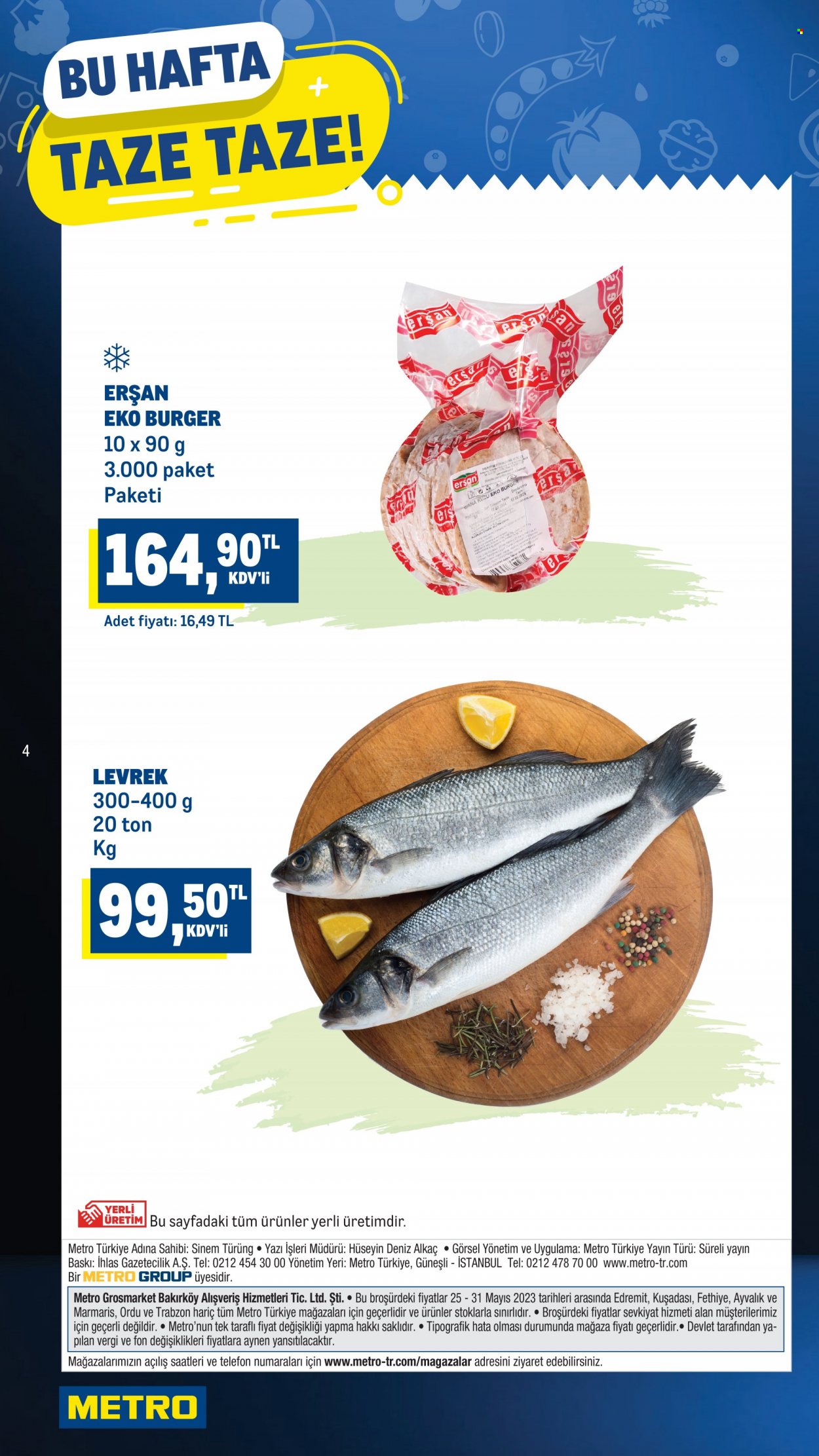 Metro aktüel ürünler, broşür  - 5.25.2023 - 5.31.2023 - Satıştaki ürünler - levrek, balık. Sayfa 4.