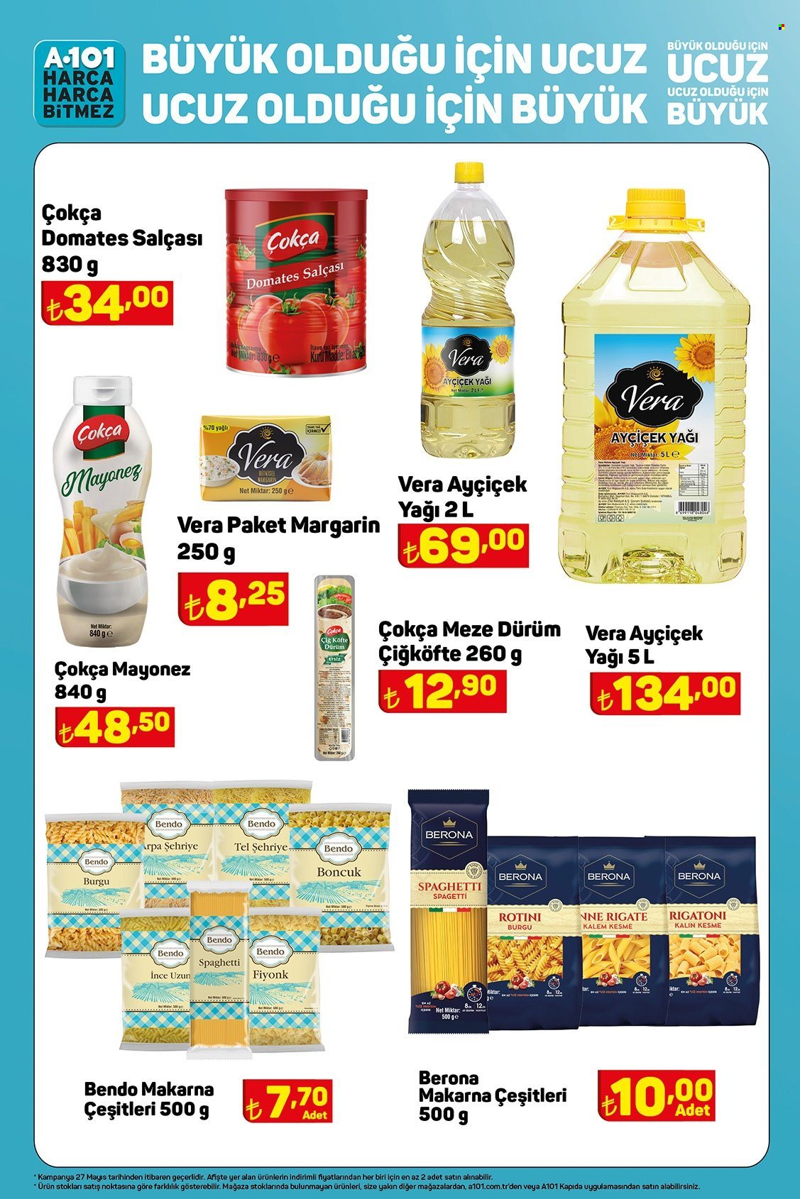 thumbnail - A101 aktüel ürünler, broşür  - 5.27.2023 - 6.2.2023 - Satıştaki ürünler - çiğköfte, köfte, makarna, margarin, mayonez. Sayfa 3.