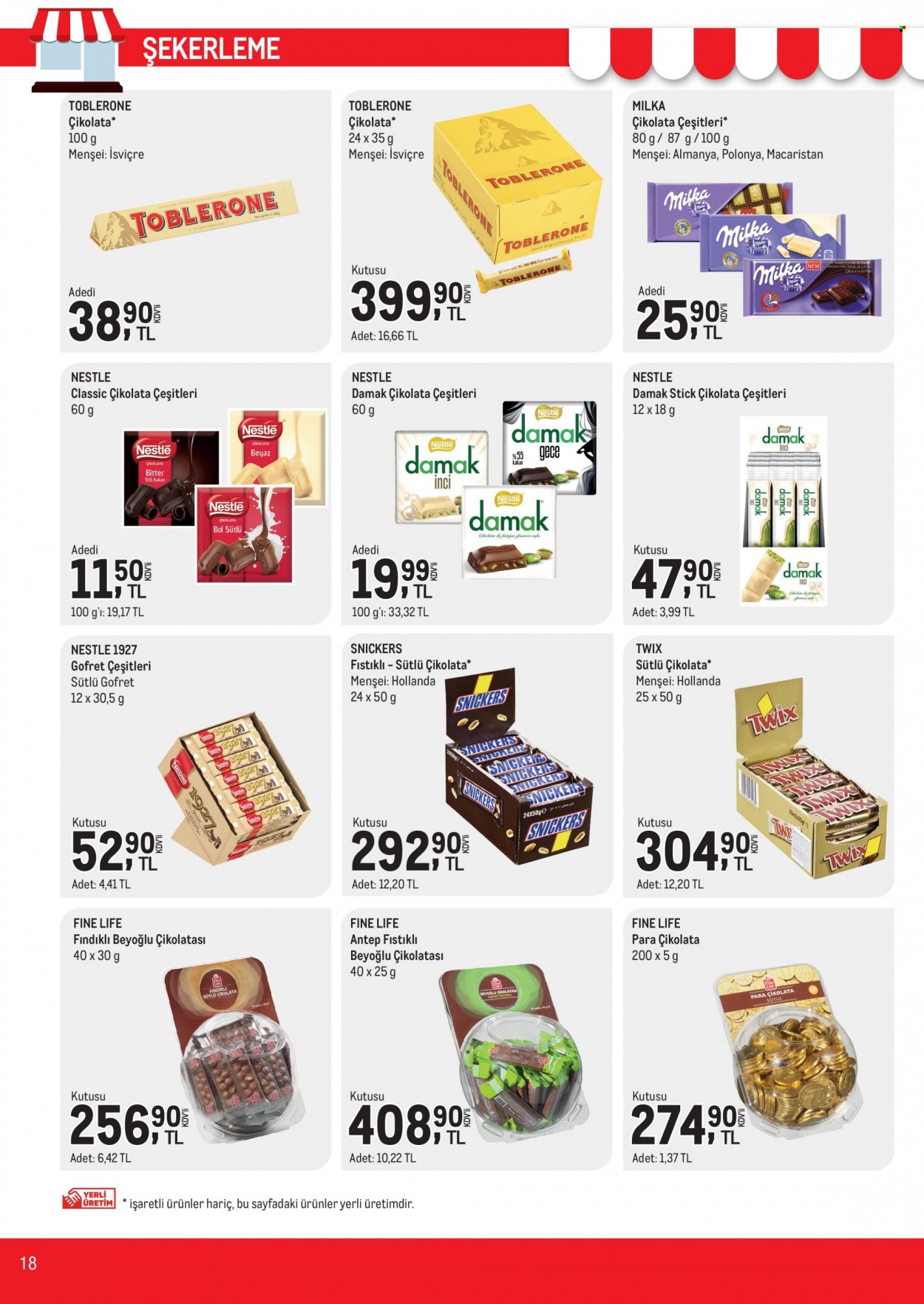 thumbnail - Metro aktüel ürünler, broşür  - 6.1.2023 - 6.15.2023 - Satıştaki ürünler - çikolata, Nestlé, Toblerone, gofret. Sayfa 18.
