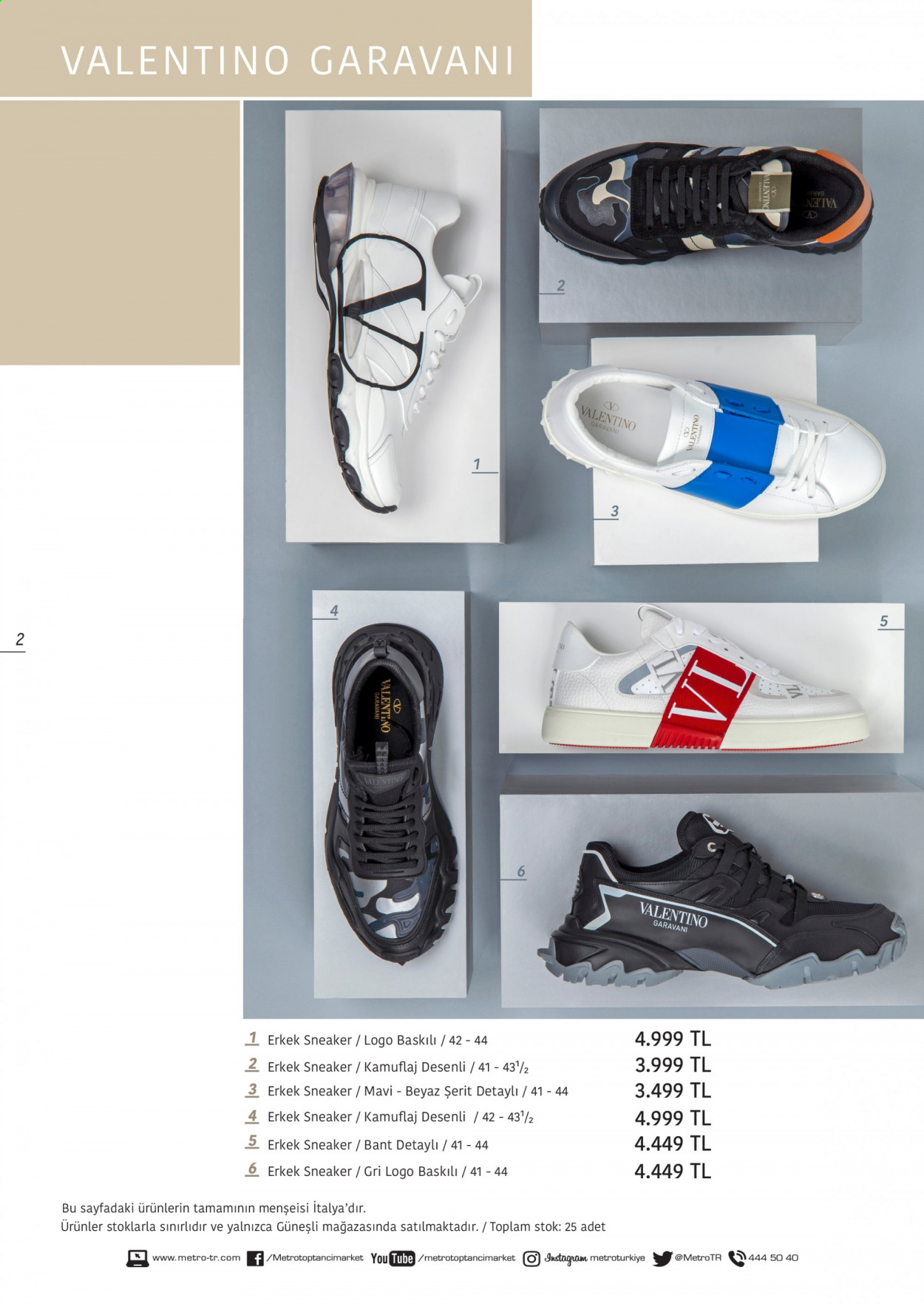 thumbnail - Metro aktüel ürünler, broşür  - 1.1.2021 - 1.31.2021 - Satıştaki ürünler - sneaker, Valentino. Sayfa 2.
