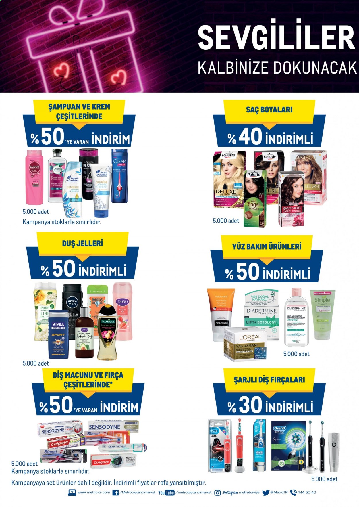 thumbnail - Metro aktüel ürünler, broşür  - 2.11.2021 - 2.14.2021 - Satıştaki ürünler - süt, şampuan, Clear, duş jeli, Colgate, diş macunu, temizleyici, Neutrogena, Nivea, L’Oréal, Garnier, arındırıcı, Palette, saç boyası, fırça. Sayfa 4.