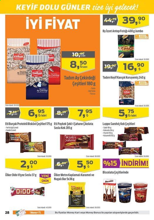 thumbnail - Migros aktüel ürünler, broşür  - 2.18.2021 - 3.3.2021 - Satıştaki ürünler - kek, çikolata, Ülker, bisküvi. Sayfa 34.