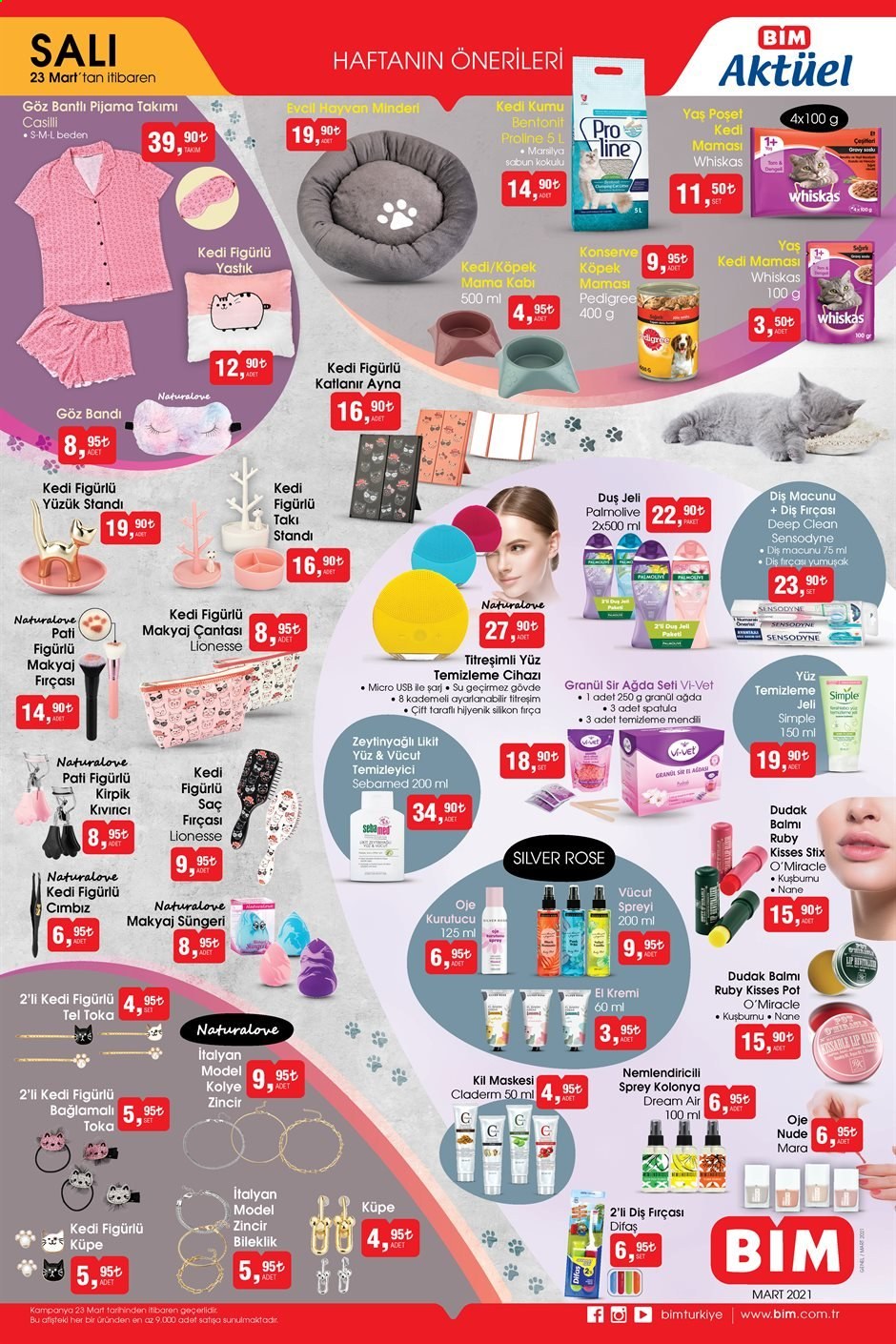 thumbnail - BİM aktüel ürünler, broşür  - Satıştaki ürünler - sabun, duş jeli, diş fırçası, diş macunu, temizleme jeli, temizleyici, kremi, dudak balmı, saç fırçası, ağda. Sayfa 1.