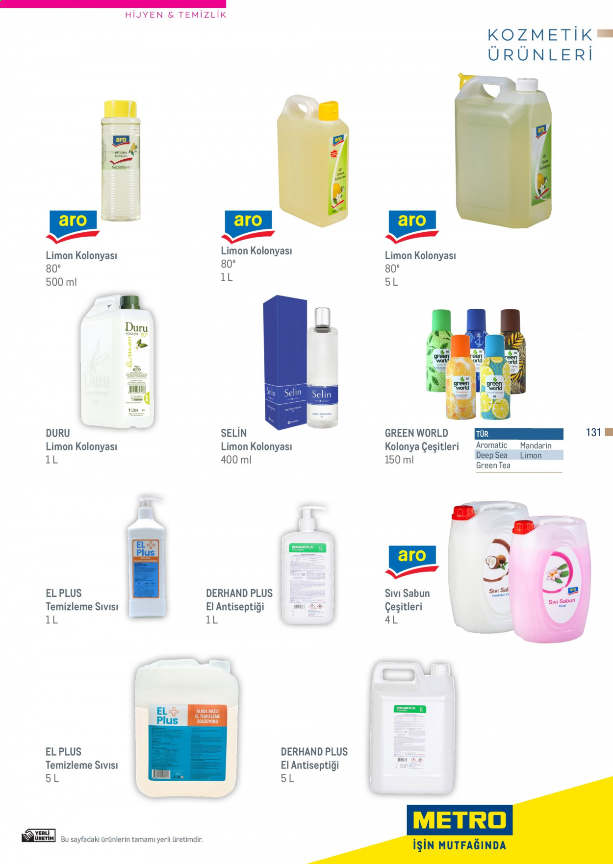thumbnail - Metro aktüel ürünler, broşür  - 4.21.2021 - 7.21.2021 - Satıştaki ürünler - limon, sabun, sıvı sabunu. Sayfa 131.
