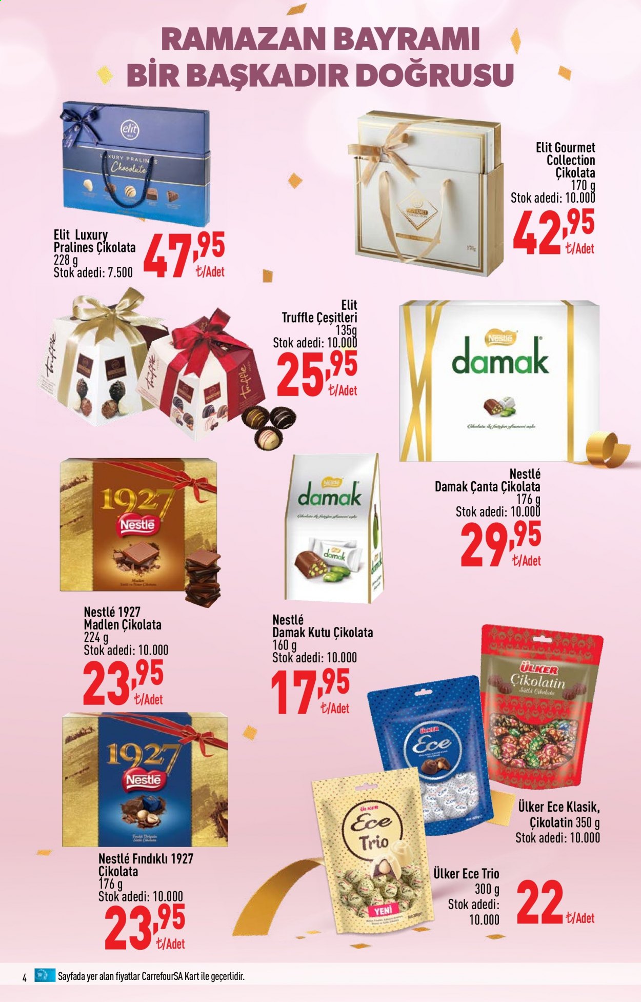 thumbnail - Carrefour aktüel ürünler, broşür  - 5.3.2021 - 5.14.2021 - Satıştaki ürünler - çikolata, Ülker, Nestlé, çanta. Sayfa 4.