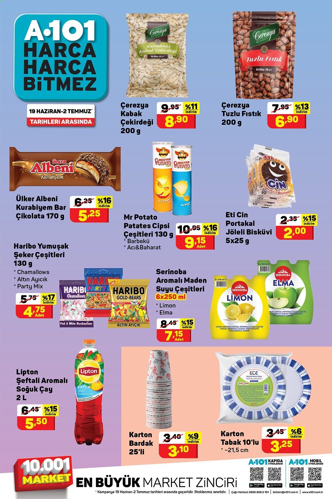 thumbnail - A101 aktüel ürünler, broşür  - 6.26.2021 - 7.2.2021 - Satıştaki ürünler - limon, elma, çikolata, Ülker, bisküvi, şeker, Lipton, çay. Sayfa 6.
