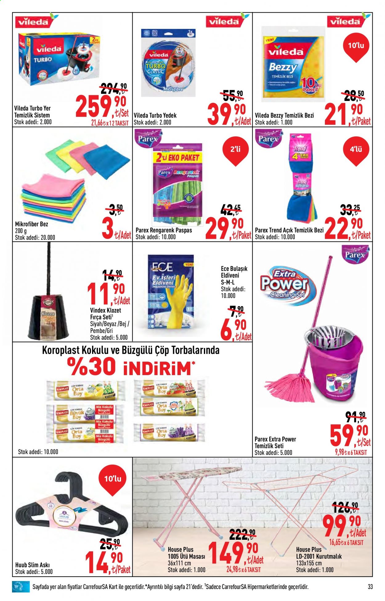 thumbnail - Carrefour aktüel ürünler, broşür  - 6.28.2021 - 7.11.2021 - Satıştaki ürünler - ütü masası, fırça. Sayfa 33.