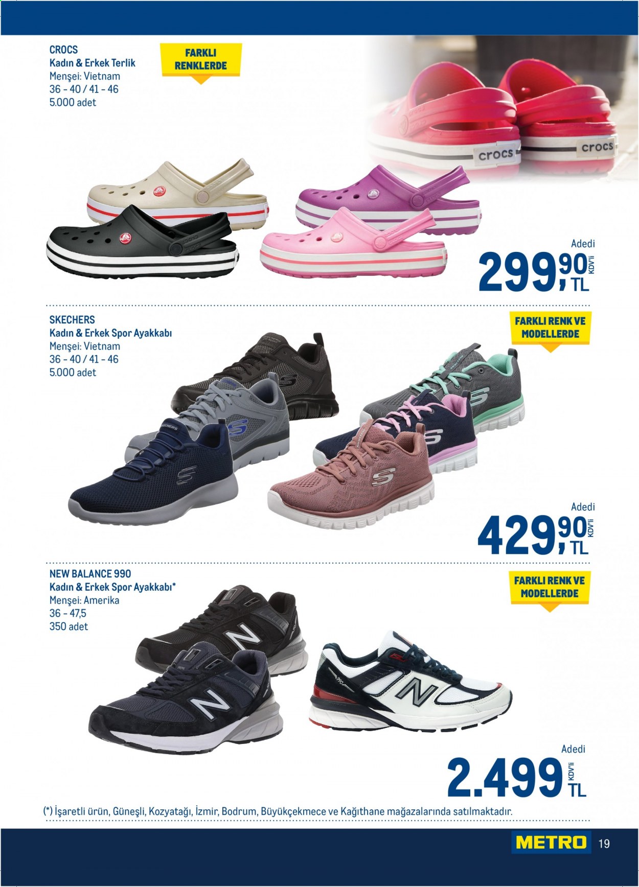 thumbnail - Metro aktüel ürünler, broşür  - 7.1.2021 - 7.14.2021 - Satıştaki ürünler - Skechers, spor ayakkabı, terlik, New Balance, Crocs. Sayfa 22.