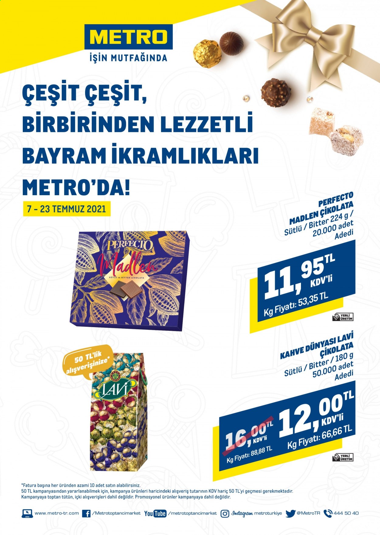 thumbnail - Metro aktüel ürünler, broşür  - 7.7.2021 - 7.23.2021 - Satıştaki ürünler - çikolata, kahve. Sayfa 1.