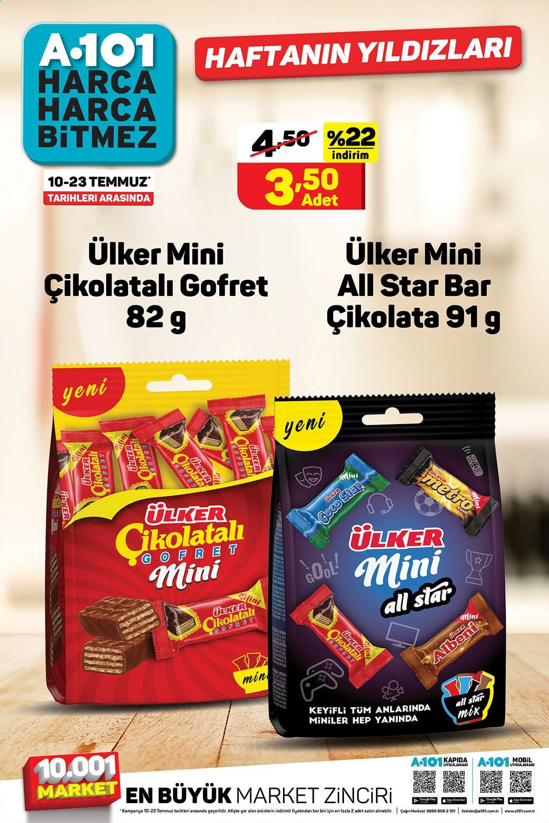 thumbnail - A101 aktüel ürünler, broşür  - 7.10.2021 - 7.16.2021 - Satıştaki ürünler - çikolata, Ülker. Sayfa 9.