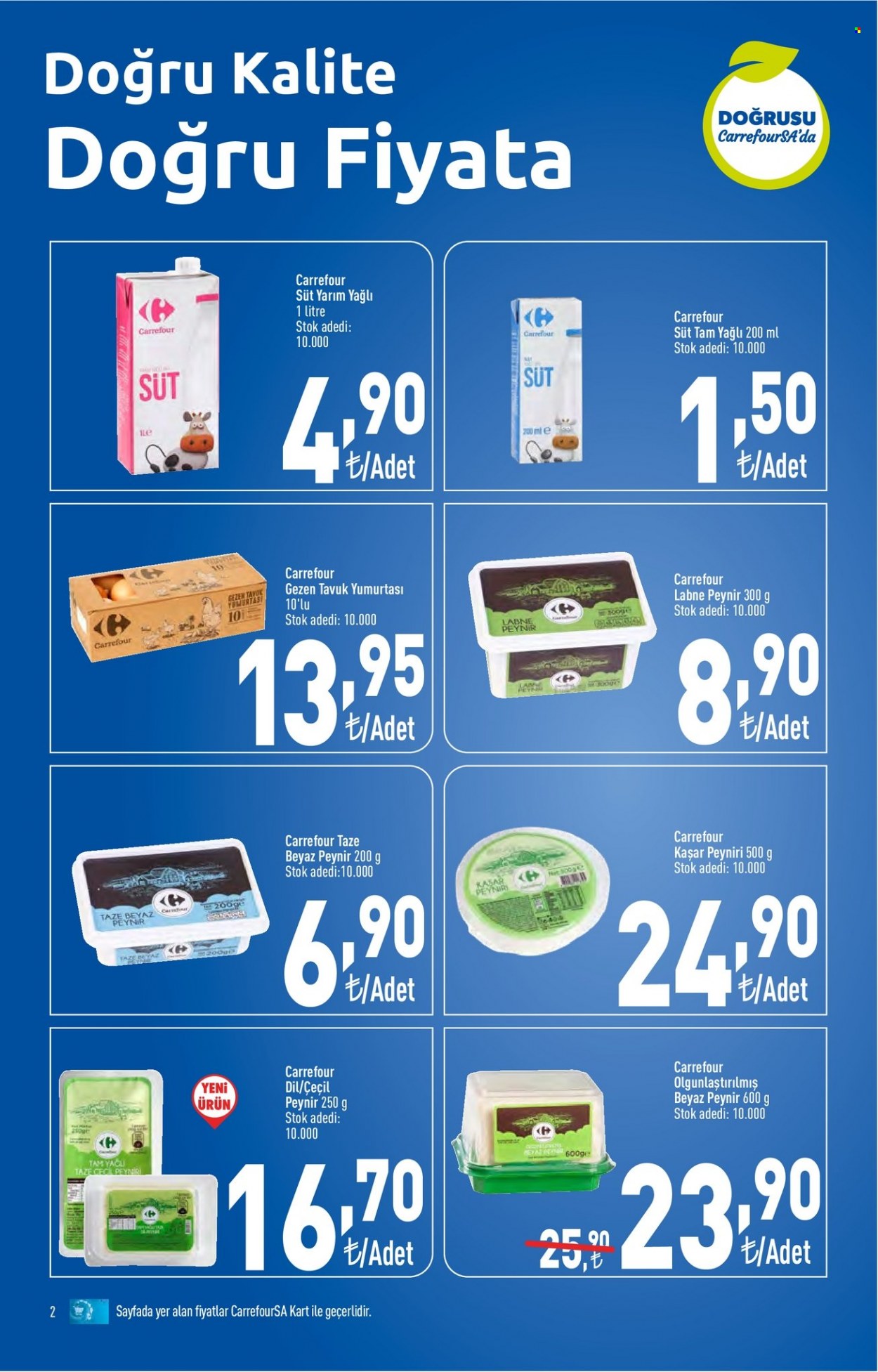 thumbnail - Carrefour aktüel ürünler, broşür  - 9.16.2021 - 9.29.2021 - Satıştaki ürünler - piliç, peynir, Labne, kaşar peyniri, beyaz peynir, süt. Sayfa 2.