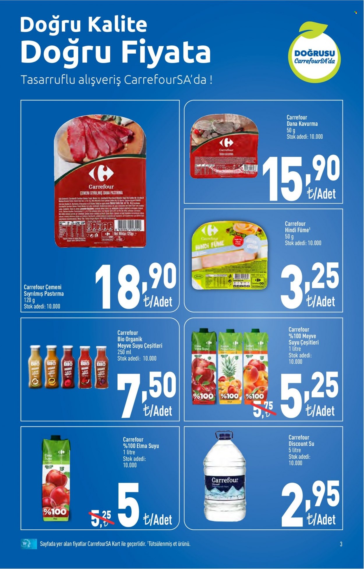 thumbnail - Carrefour aktüel ürünler, broşür  - 9.30.2021 - 10.13.2021 - Satıştaki ürünler - hindi füme eti, kavurma, pastırma, Sana. Sayfa 3.