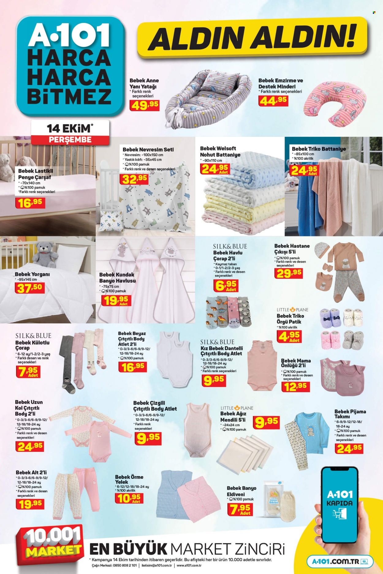 thumbnail - A101 aktüel ürünler, broşür  - Satıştaki ürünler - yelek, triko, pijama, çorap. Sayfa 4.
