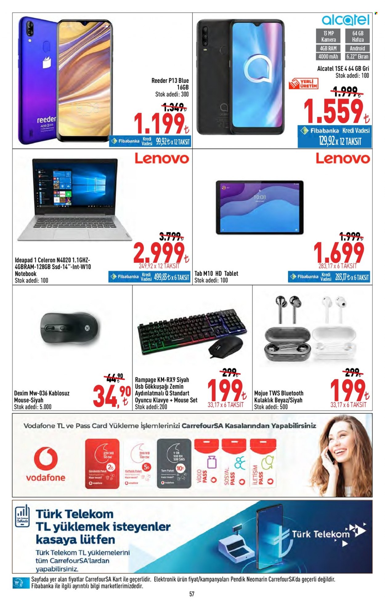 thumbnail - Carrefour aktüel ürünler, broşür  - 10.14.2021 - 10.27.2021 - Satıştaki ürünler - Lenovo, fare, standart. Sayfa 58.
