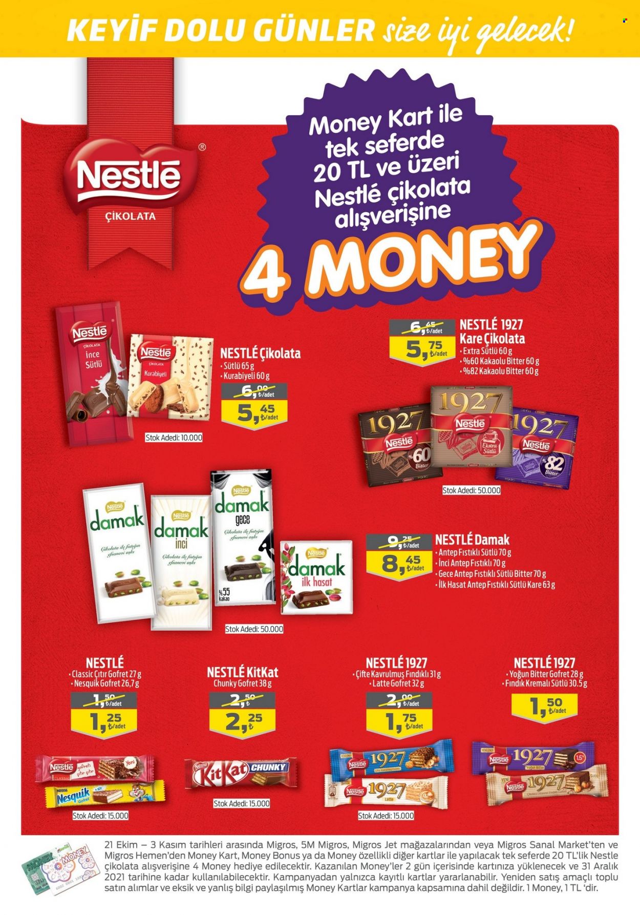 thumbnail - Migros aktüel ürünler, broşür  - 10.21.2021 - 11.3.2021 - Satıştaki ürünler - çikolata, Nesquik, Nestlé, kakao. Sayfa 33.