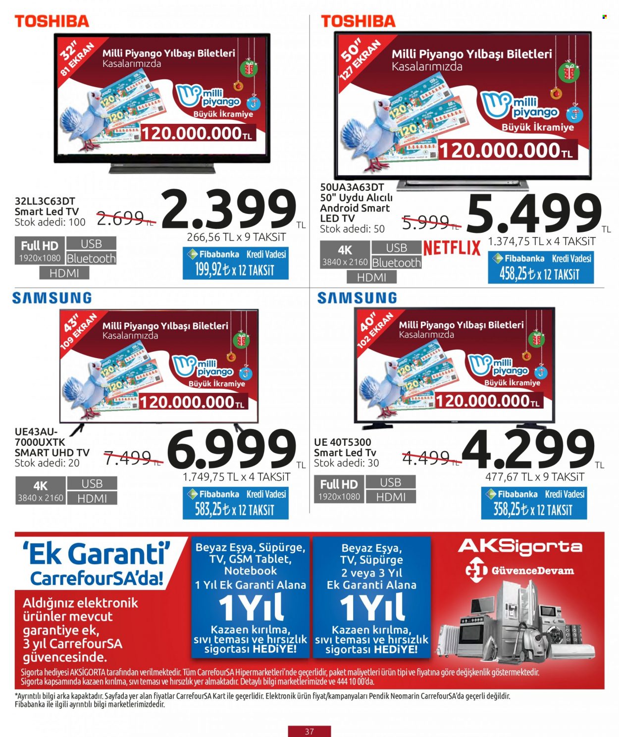 thumbnail - Carrefour aktüel ürünler, broşür  - 12.1.2021 - 12.16.2021 - Satıştaki ürünler - LED TV, süpürge. Sayfa 37.