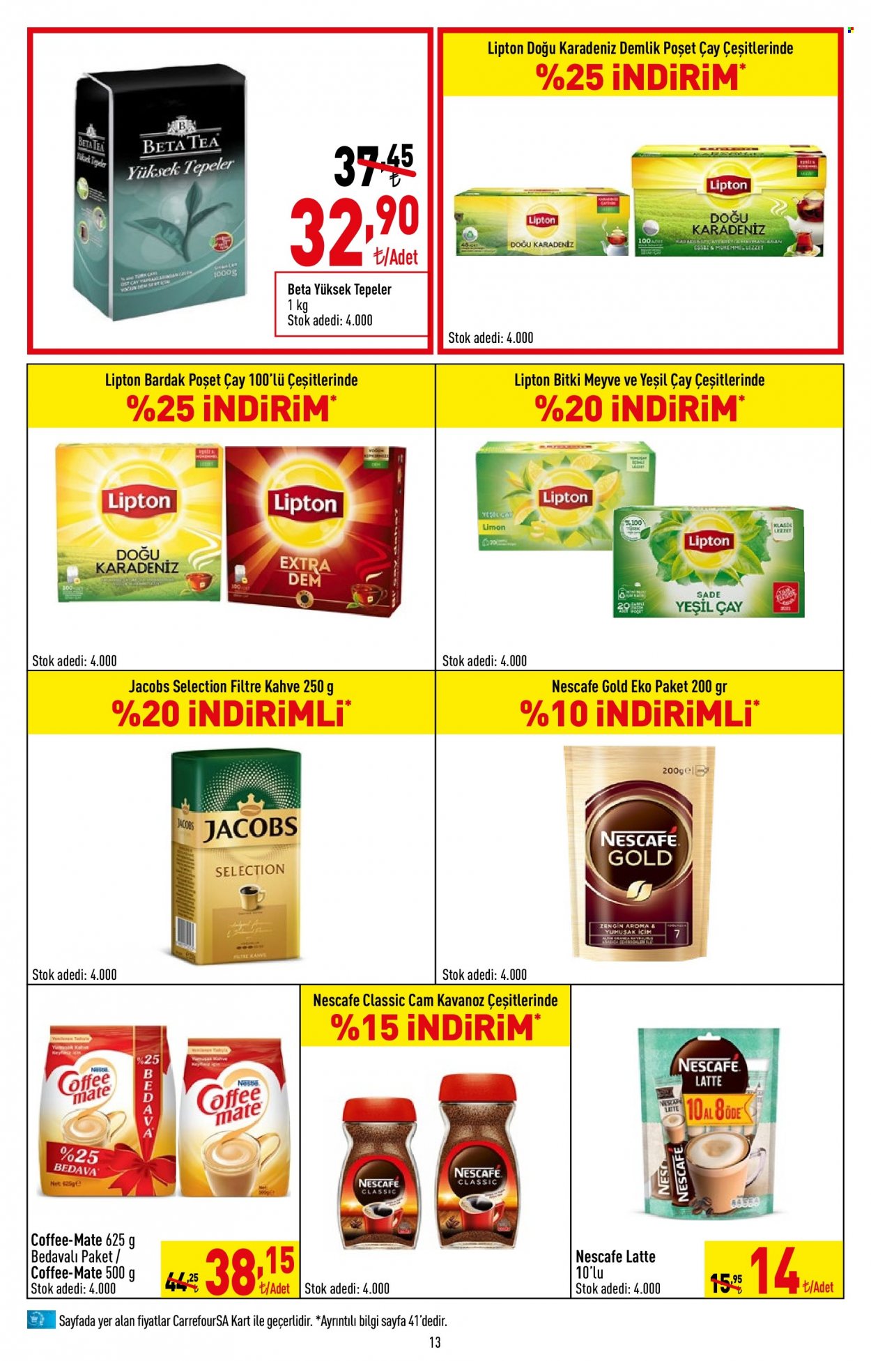 thumbnail - Carrefour aktüel ürünler, broşür  - 1.13.2022 - 1.19.2022 - Satıştaki ürünler - limon, Içim, çay, kahve. Sayfa 13.