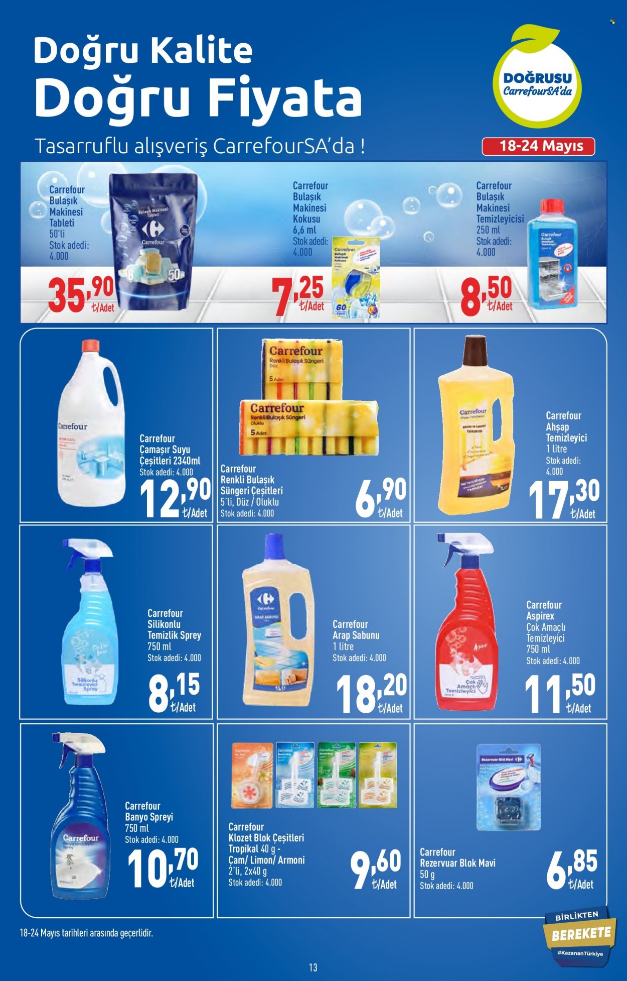 thumbnail - Carrefour aktüel ürünler, broşür  - 5.18.2022 - 6.1.2022 - Satıştaki ürünler - limon, temizleyici. Sayfa 13.