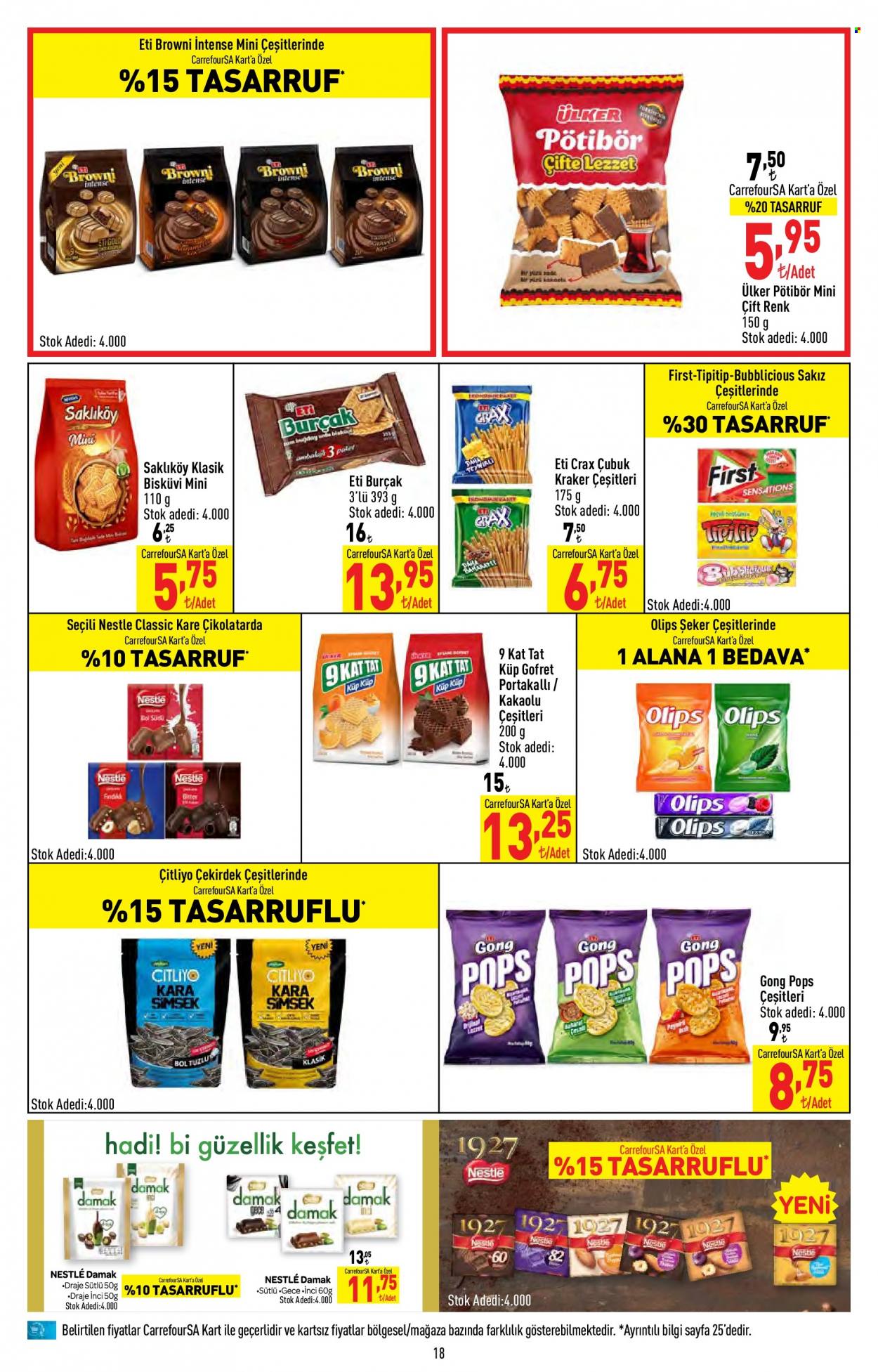 thumbnail - Carrefour aktüel ürünler, broşür  - 5.18.2022 - 6.1.2022 - Satıştaki ürünler - Ülker, Nestlé, şeker. Sayfa 18.