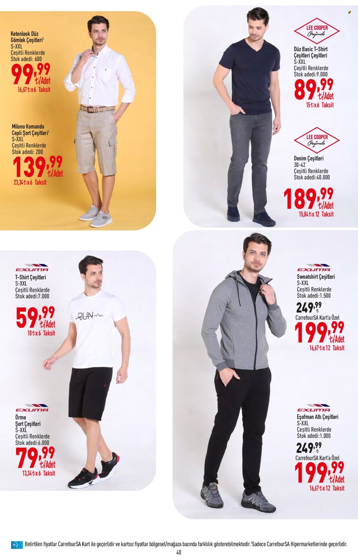 thumbnail - Carrefour aktüel ürünler, broşür  - 5.18.2022 - 6.1.2022 - Satıştaki ürünler - şort, t-shirt, gömlek, sweatshirt, eşofman, eşofman altı. Sayfa 40.