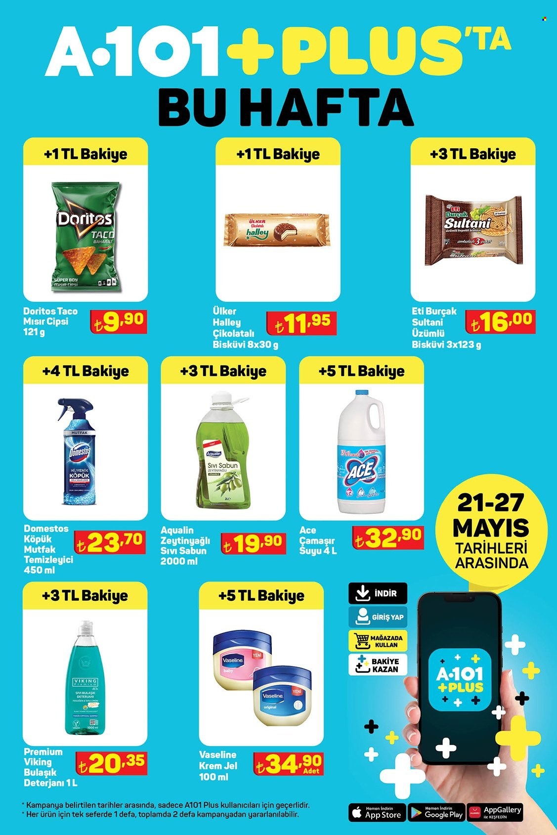 thumbnail - A101 aktüel ürünler, broşür  - 5.21.2022 - 5.27.2022 - Satıştaki ürünler - Ülker, sabun, sıvı sabunu, temizleyici. Sayfa 6.